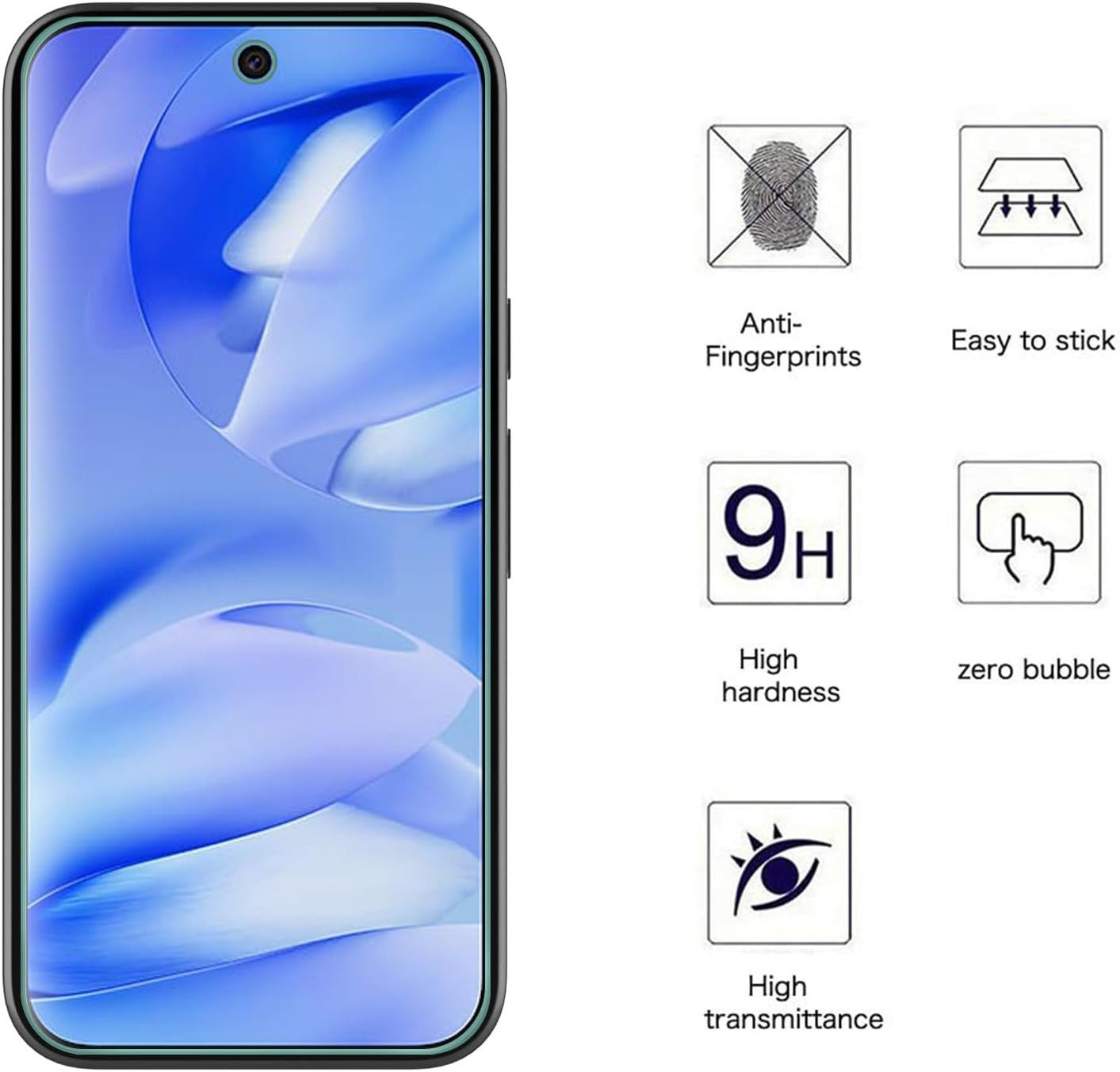 MSM Handyhülle Hülle + 2X Schutzglas für Google Pixel 9A Panzerfolie Full Screen Case