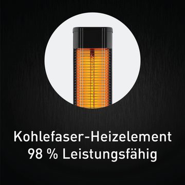Phönix Germany Infrarotstrahler PCH-2500S, 2500 W, Carbon Infrarot Standheizstrahler Terassenheizung Mit Fernbedienung