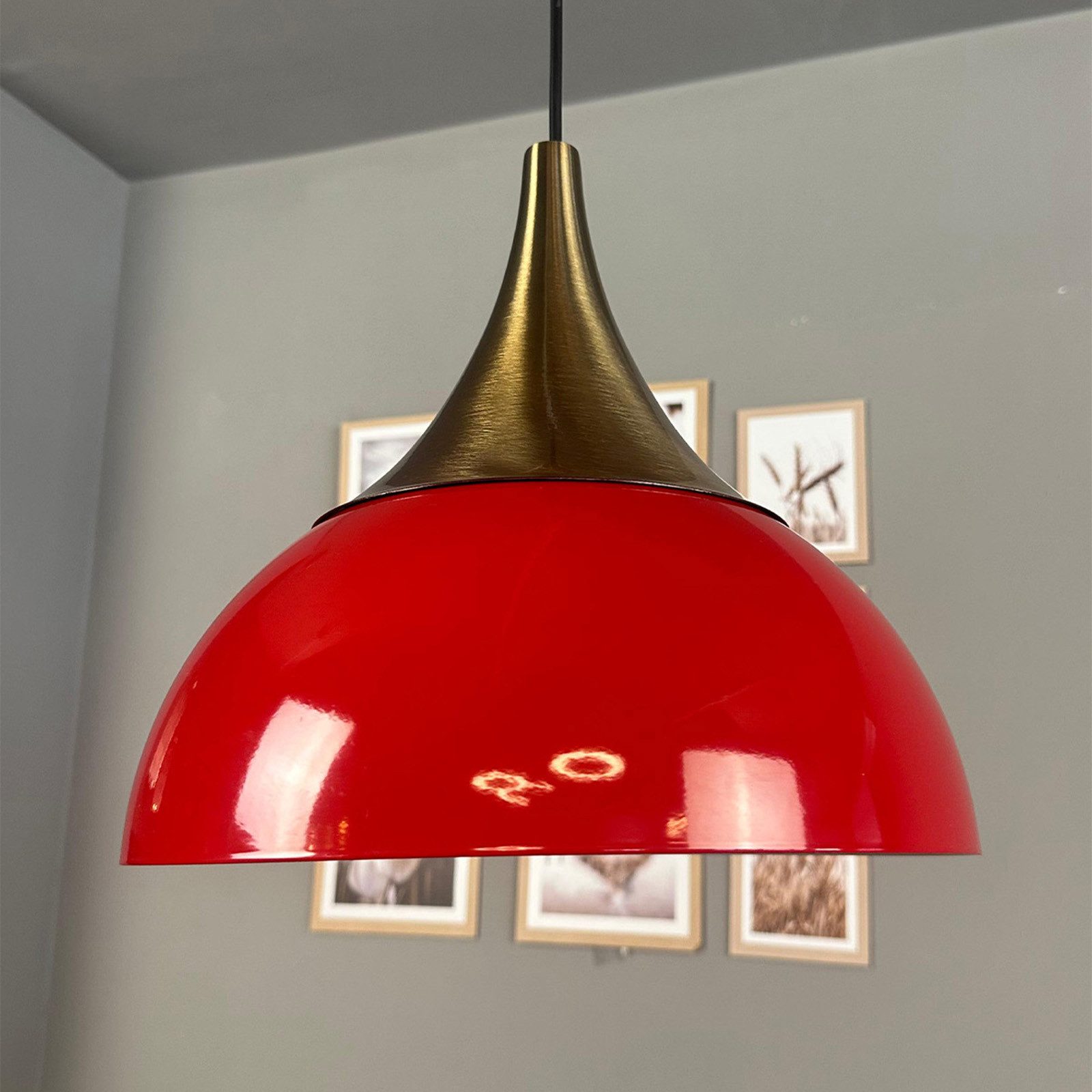 Bamyum Pendelleuchte Pendelleuchte Yimpi Hängelampe Industrial Ø30 cm, E27, Moderne Lampe, ohne Leuchtmittel, E27, Dimmbar, Einstellbare Kabellänge