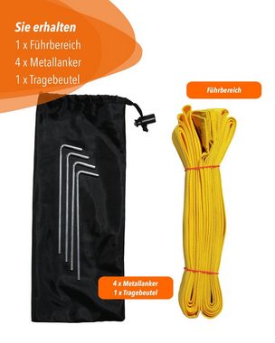 Superhund Agility-Slalom Hoopers-Führbereich für Hoopers, 2 m x 2 m, Farbe Gelb, Unser Führbereich besteht aus widerstandsfähigem, witterungsbeständigem Polyester, sehr stabil & reißfest.