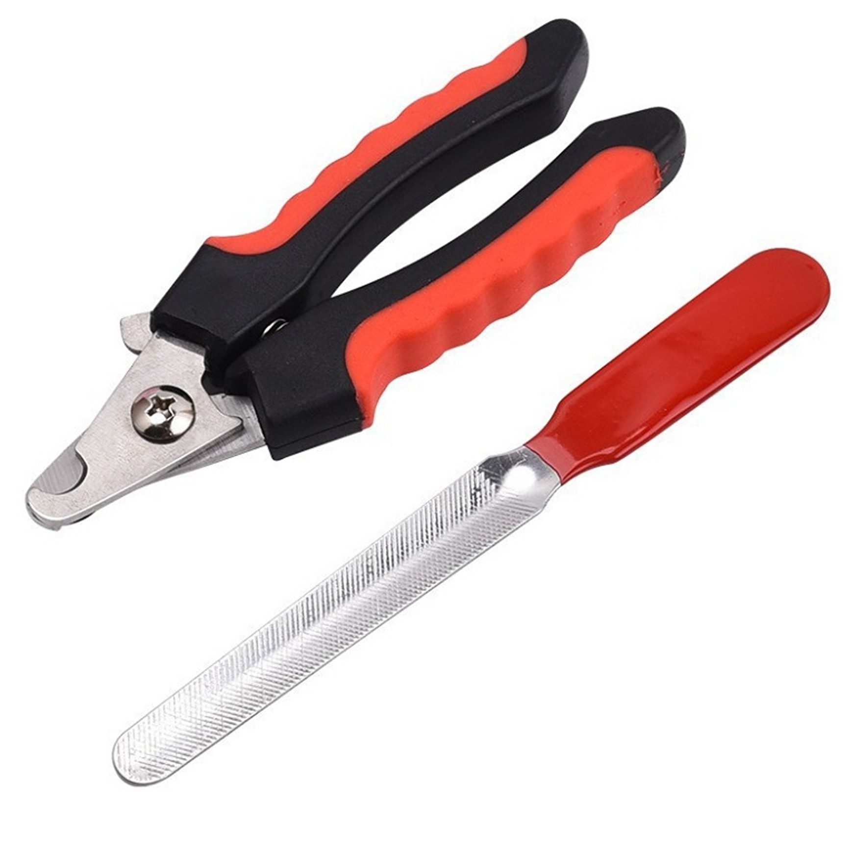 BAYLI Krallenschneider Set aus Krallenzange und Krallenfeile, 12,2cm Krallenschere und 14 cm