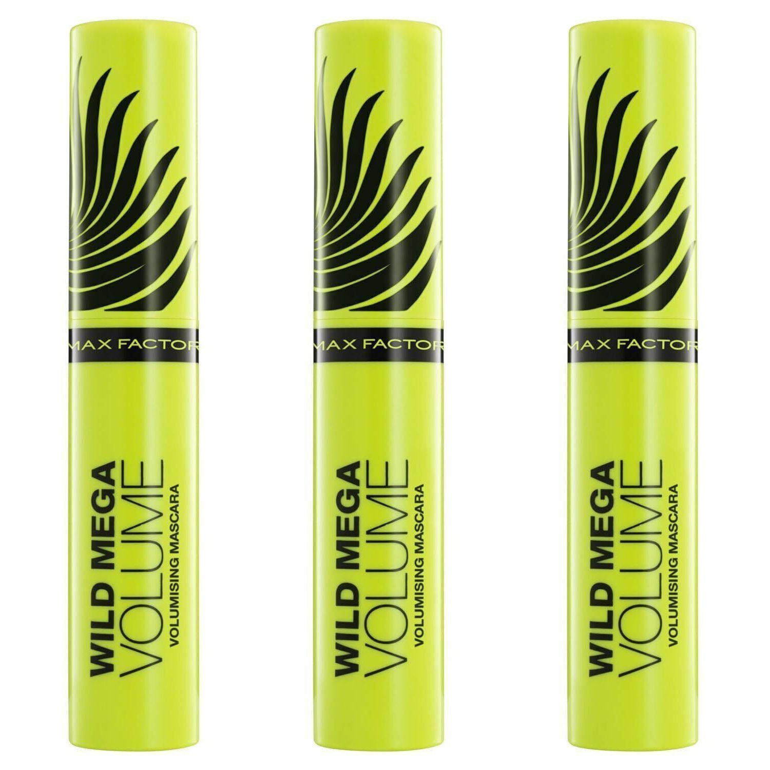 MAX FACTOR Mascara Wild Mega Volume Mascara Black 11 ml, 3-tlg.