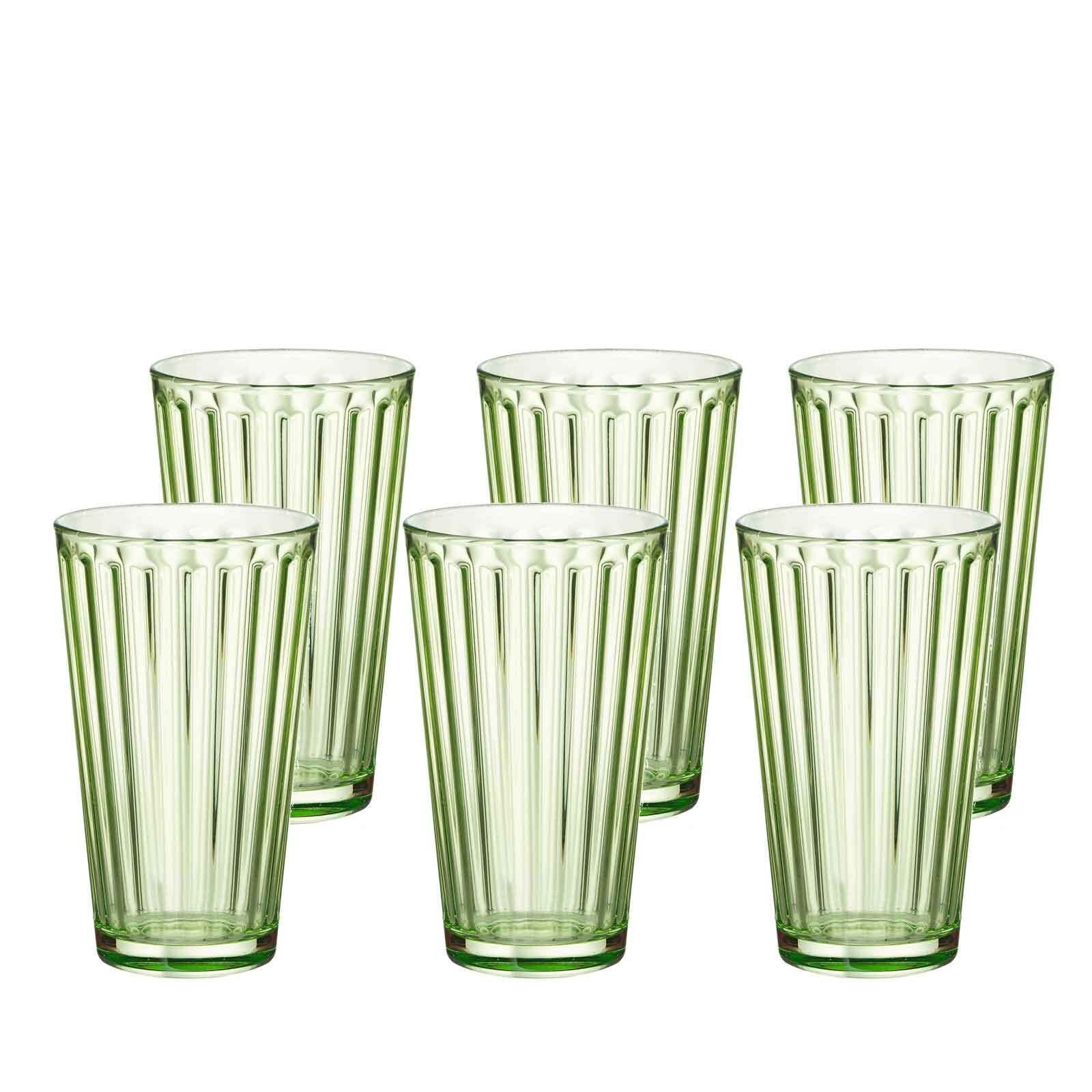 Ritzenhoff & Breker Glas Lawe Trinkgläser 400 ml 6er Set, Glas Grün | Gläser