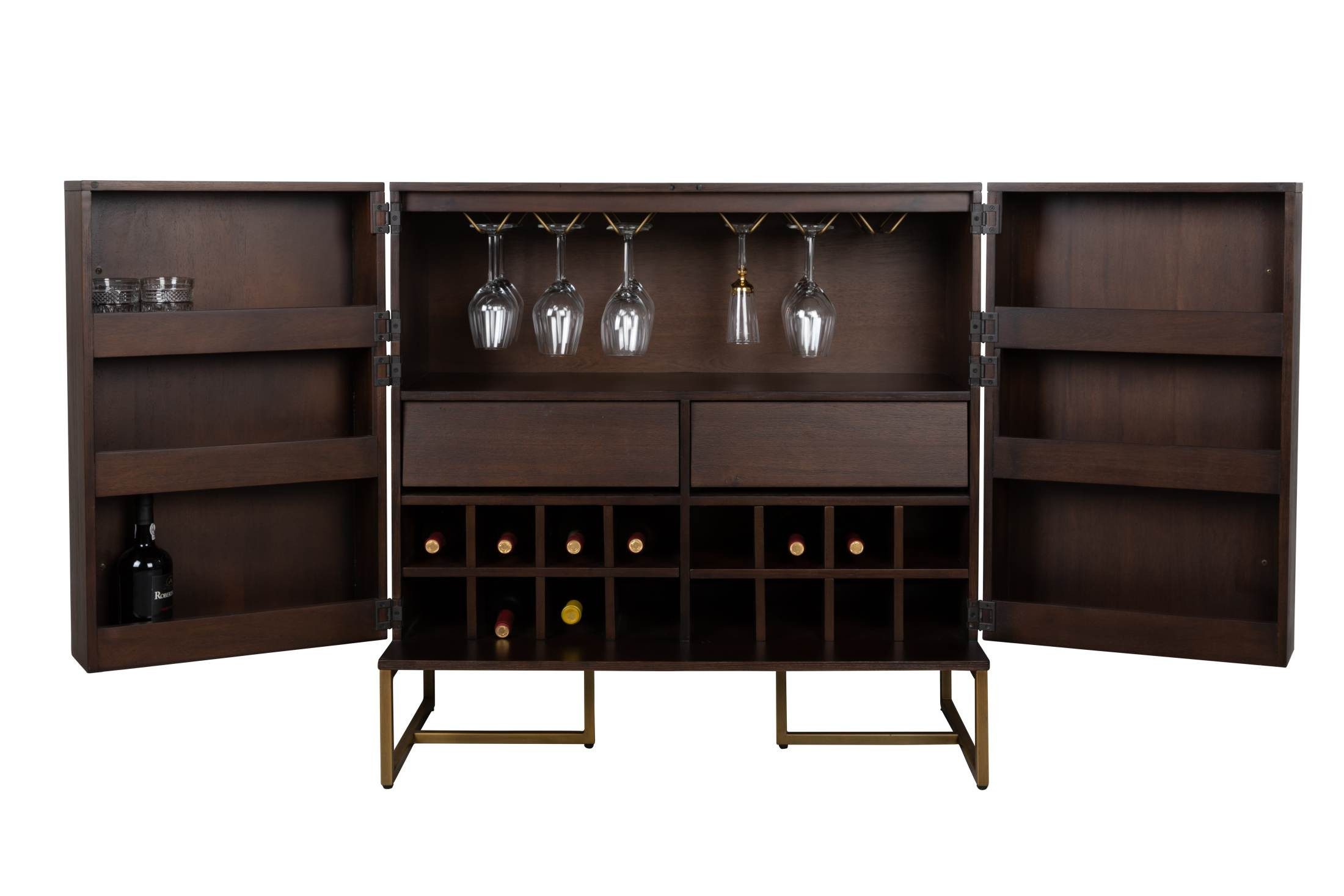Dutchbone Kommode Weinschrank CLASS Design Barschrank aus Akazie von DutchBone