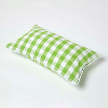 Kissenbezüge Grün karierter Kissenbezug 30 x 50 cm aus 100% Baumwolle, Homescapes
