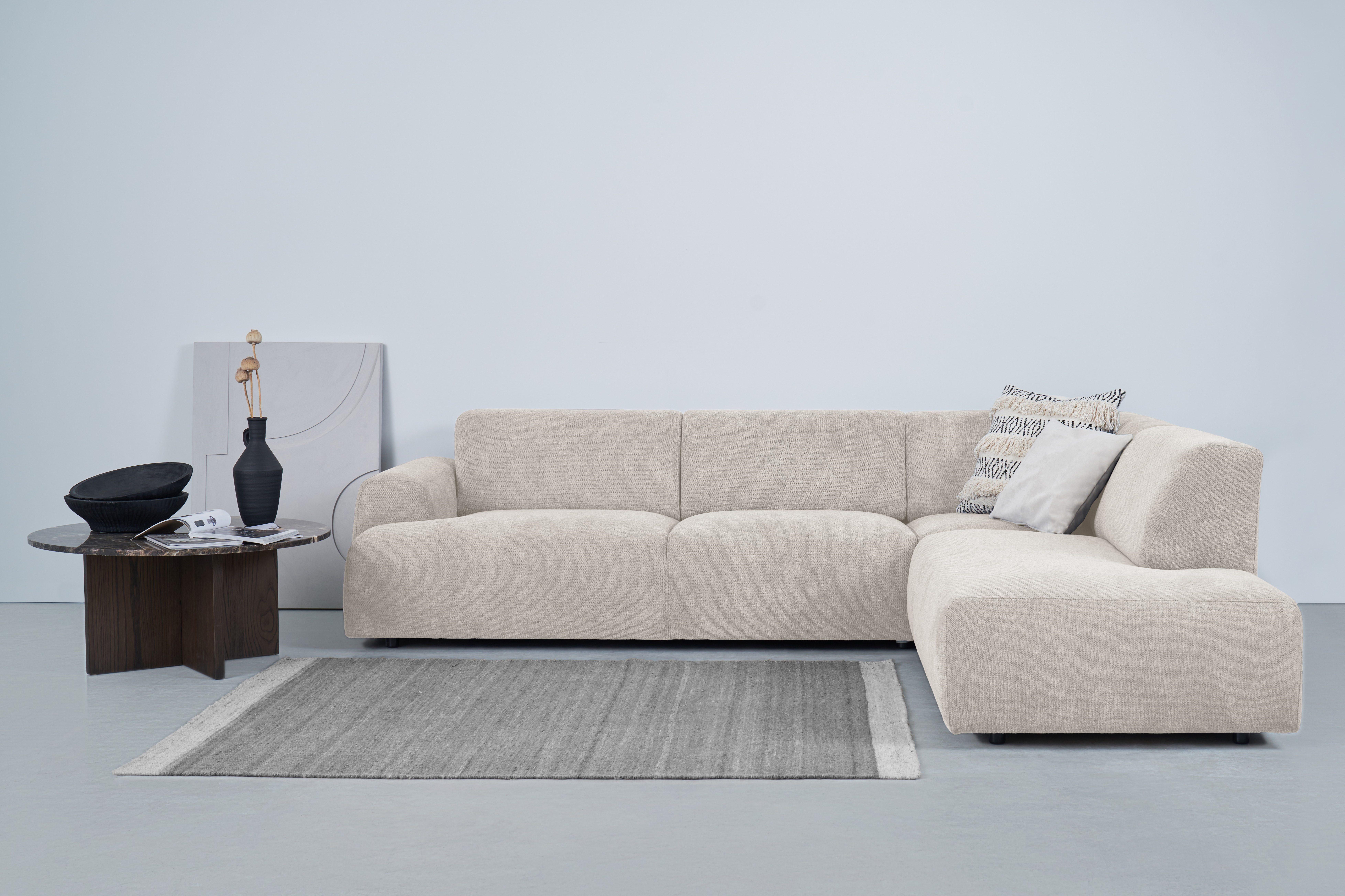 Home affaire Ecksofa "Linkka, Breite 282 cm" L-Form, in einem weichen Cheni günstig online kaufen