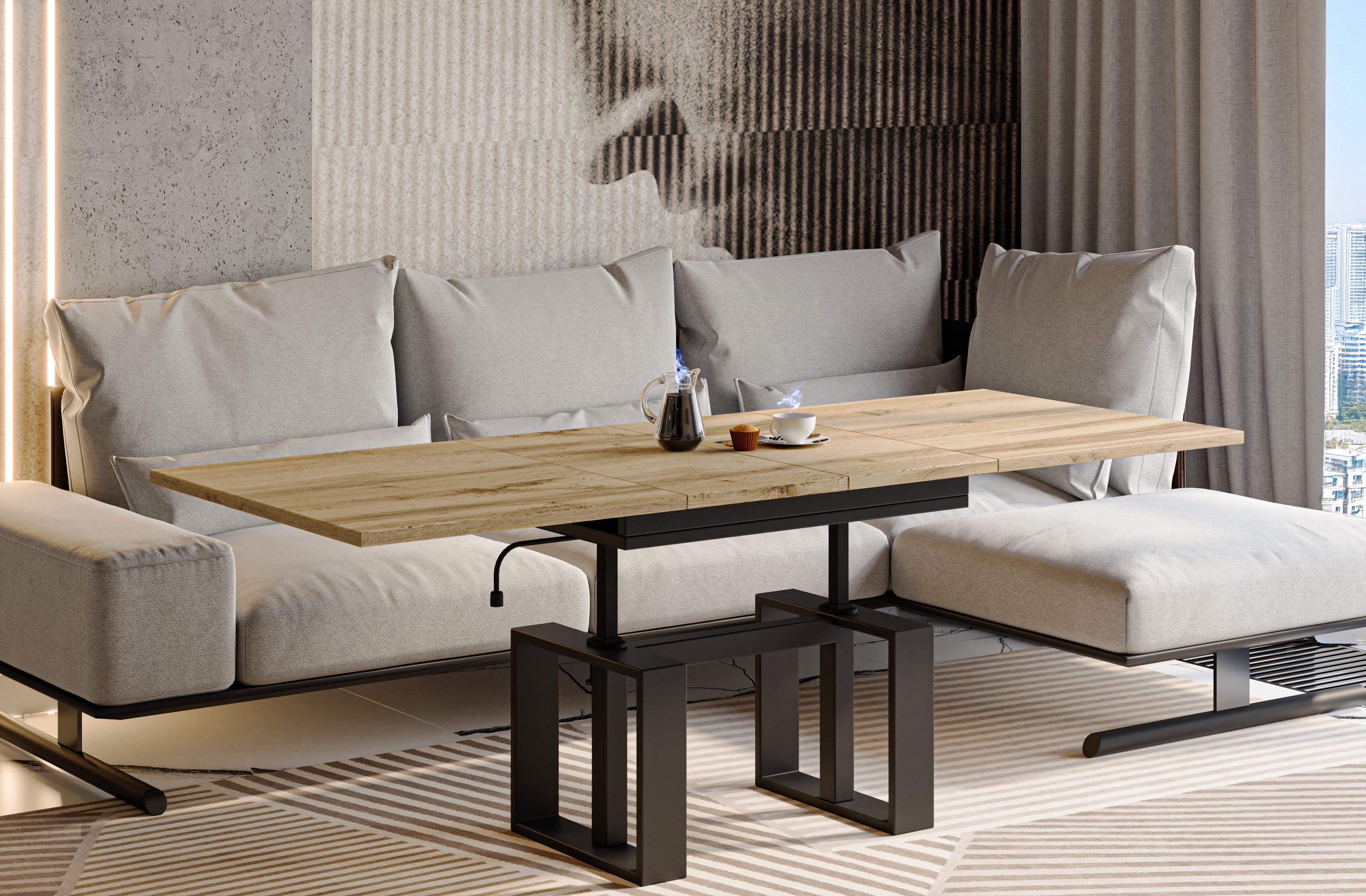 Endo-Moebel Couchtisch Empoli - ausziehbar 110-170cm günstig online kaufen