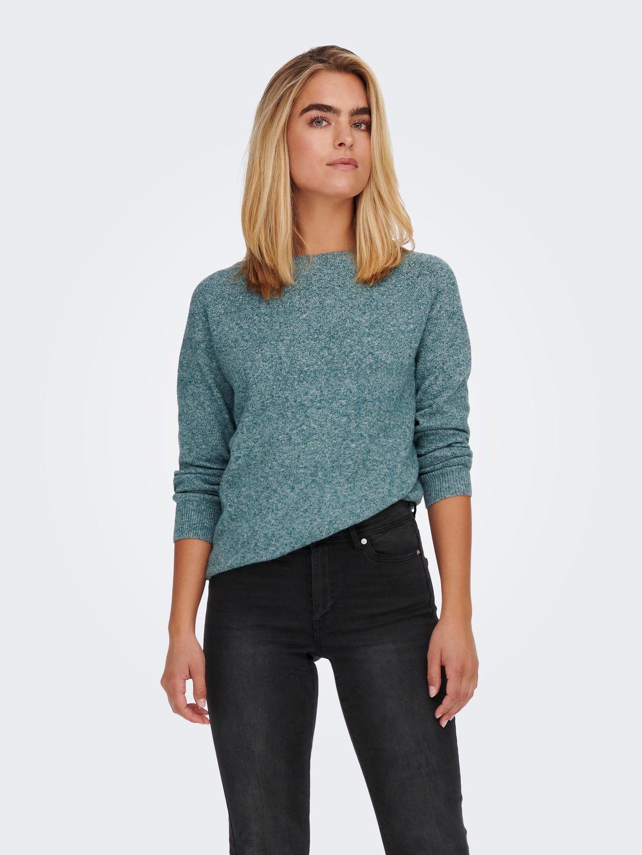 ONLY Strickpullover Einfarbiger Basic Strickpullover ONLRICA günstig online kaufen