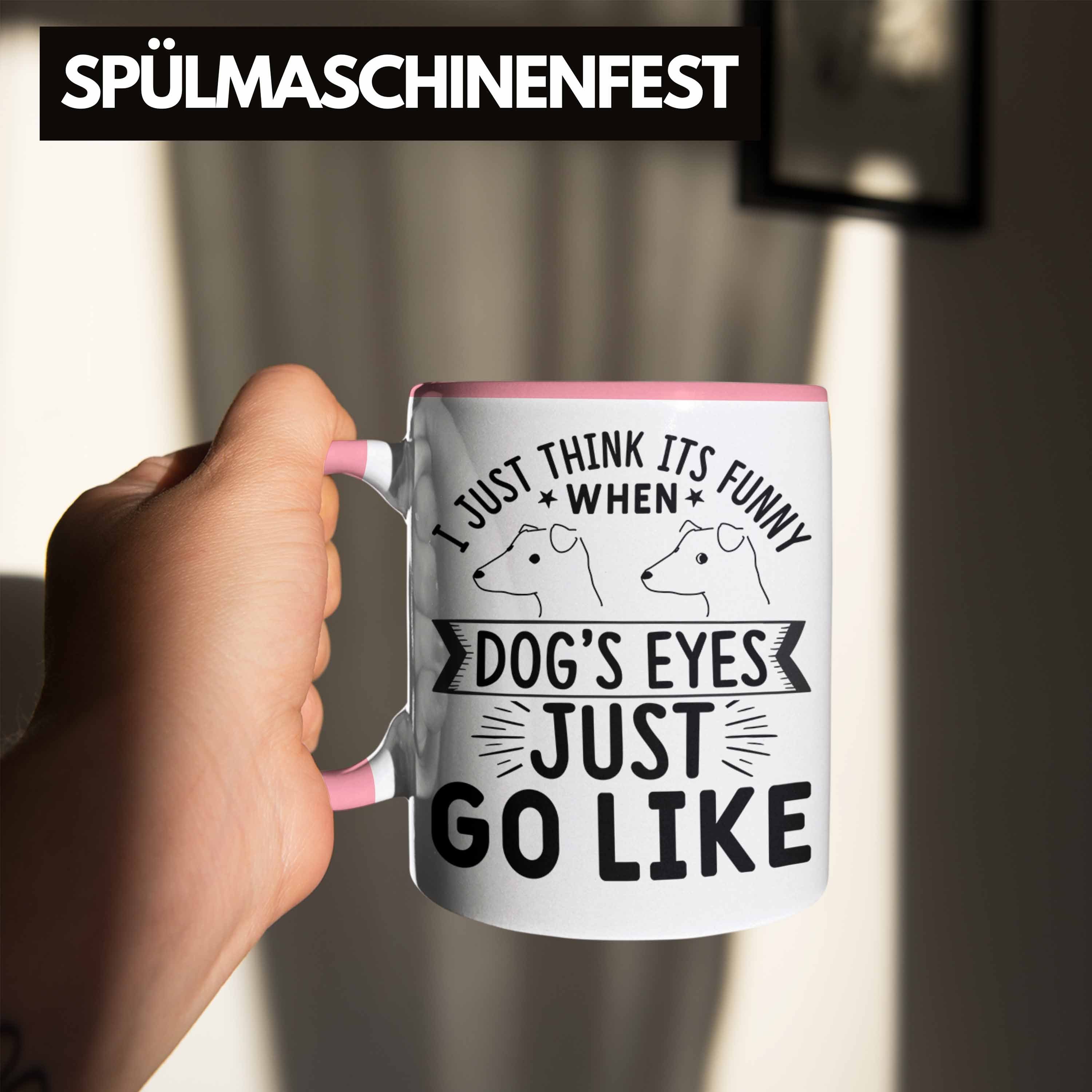 Trendation Tasse Lustige Tasse Geschenk Hundebesitzer Hunde Rosa Hundeliebhaber Spruch Meme