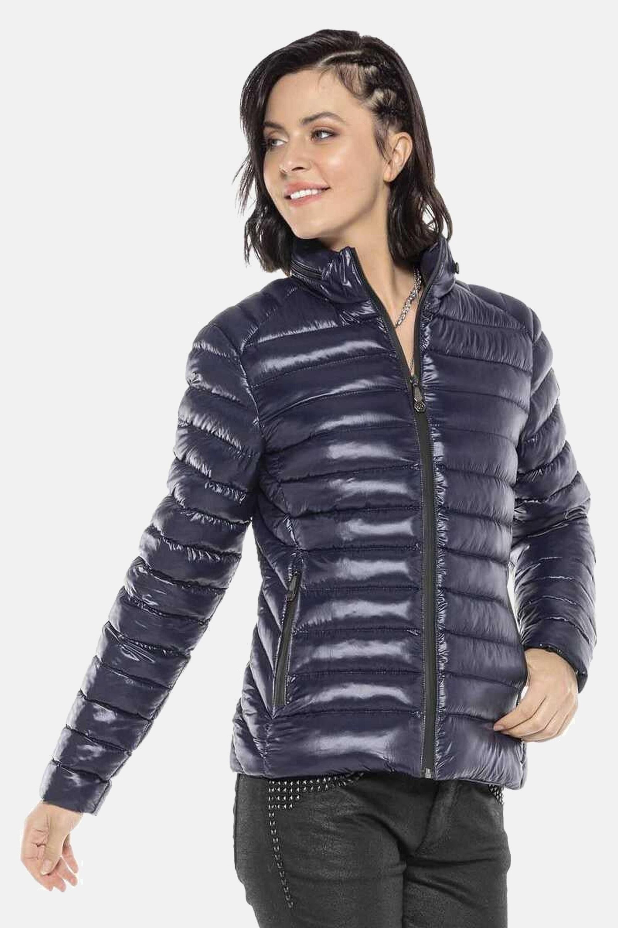 Cipo & Baxx Winterjacke "Steppjacke in tollem Design" ohne Kapuze mit Marke günstig online kaufen
