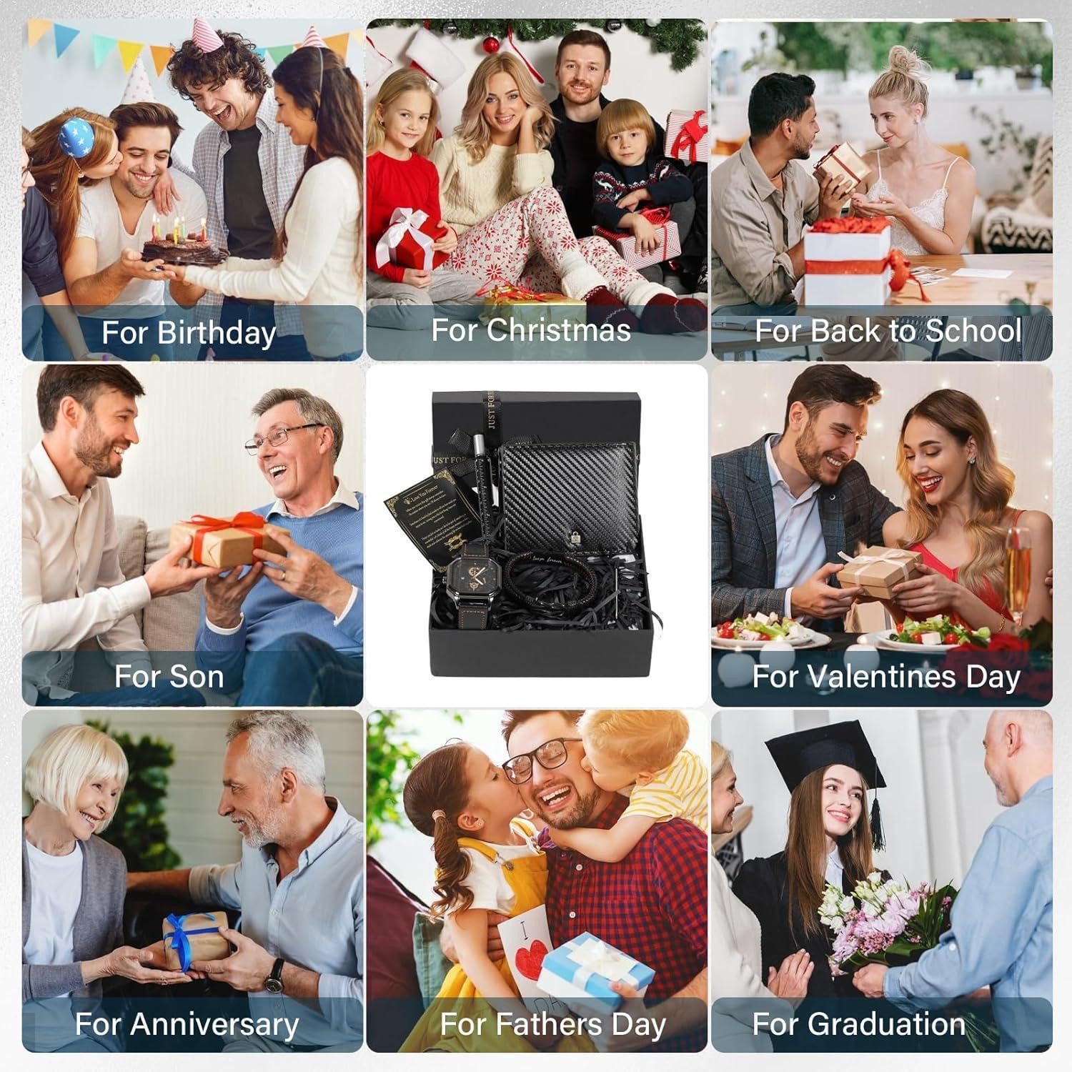 LuxusKollektion Badaccessoire-Set Armbanduhr Herren Kunstleder Quarz Gesche günstig online kaufen