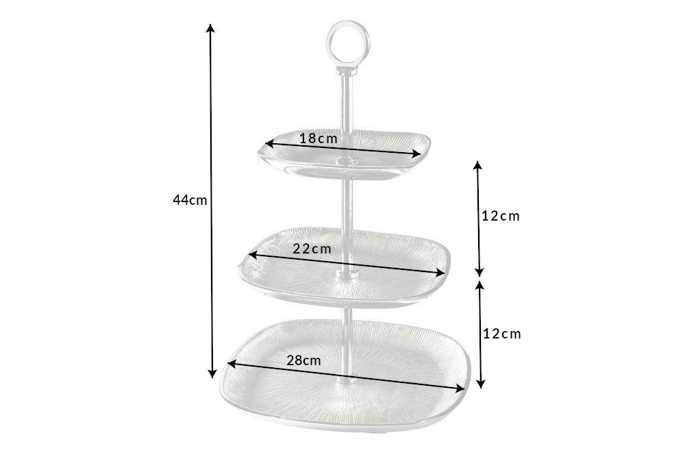 riess-ambiente Dekoetagere ORIENT 45cm silber (Einzelartikel, 1 St), Esszimmer · Metall · für Alles · 3 Etagen. € 44,95