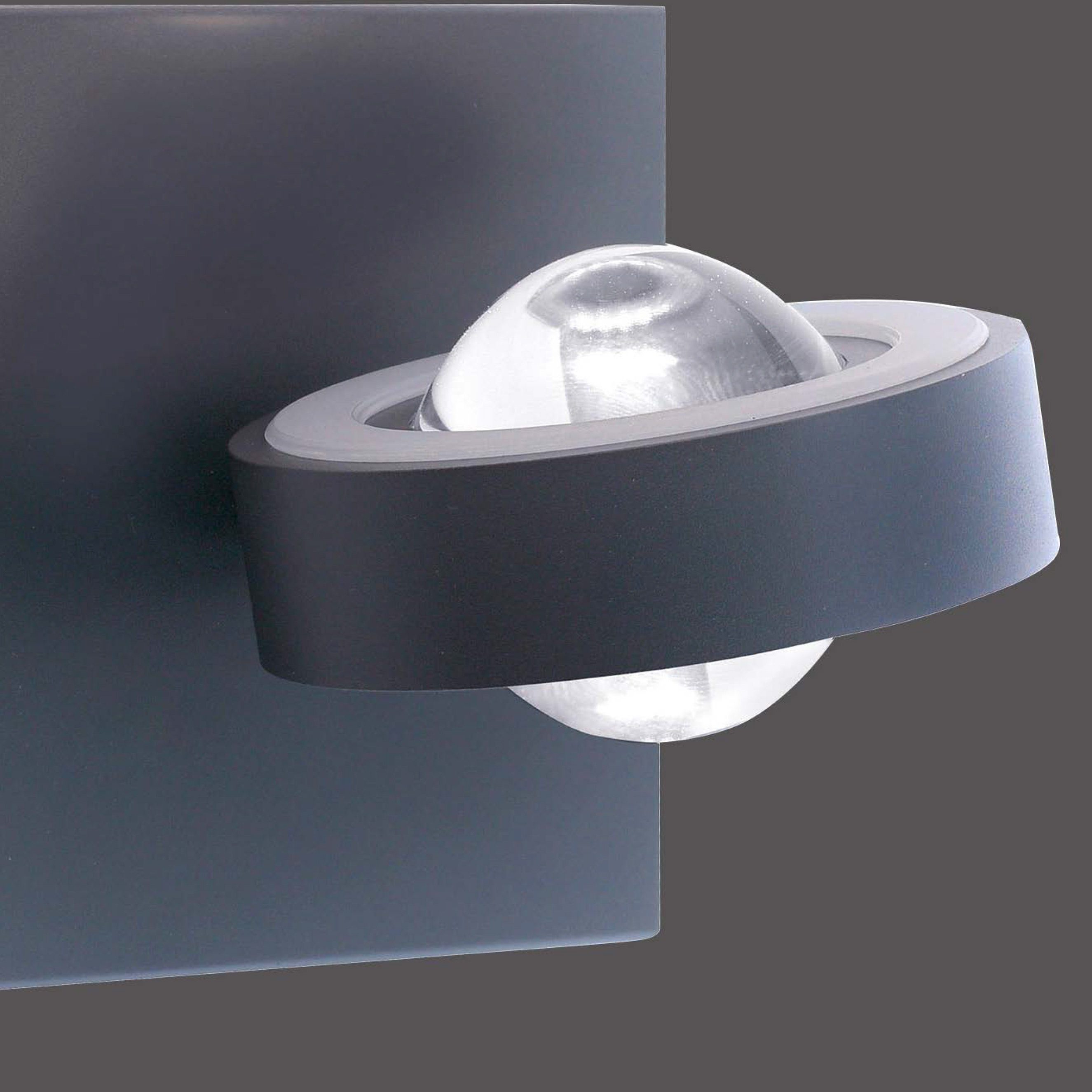 Paul Neuhaus Smarte LED-Leuchte LED Smart Fernbedienung Anthrazit Wandlampe RBG - Q Up+Down MIA RGB-Farbwechsel, mit Leuchtmittel, Smart Farbwechsel Lichteffekt Home, CCT-Farbtemperaturregelung, Home