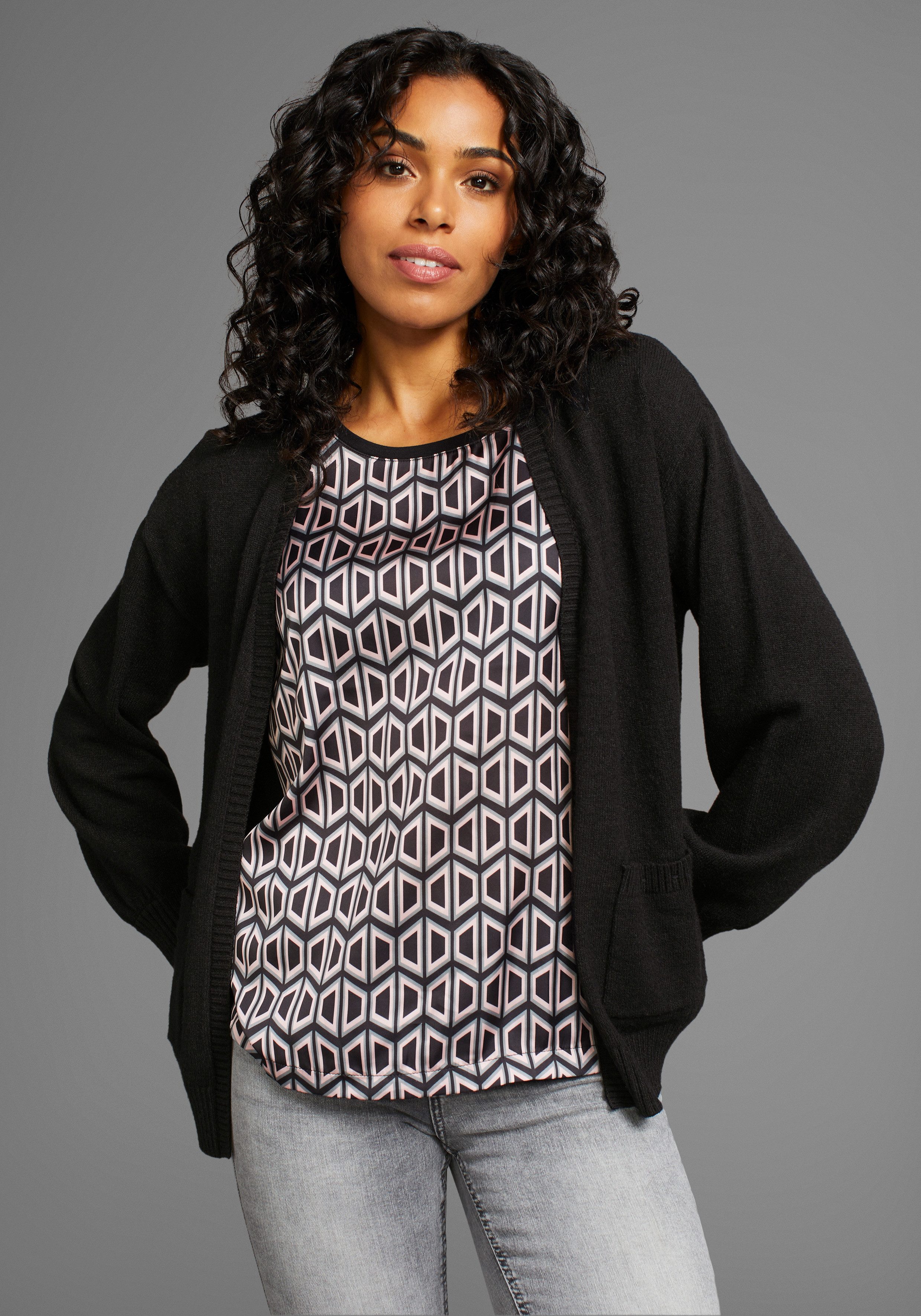 Laura Scott Strickjacke, in lässiger, offener Form günstig online kaufen