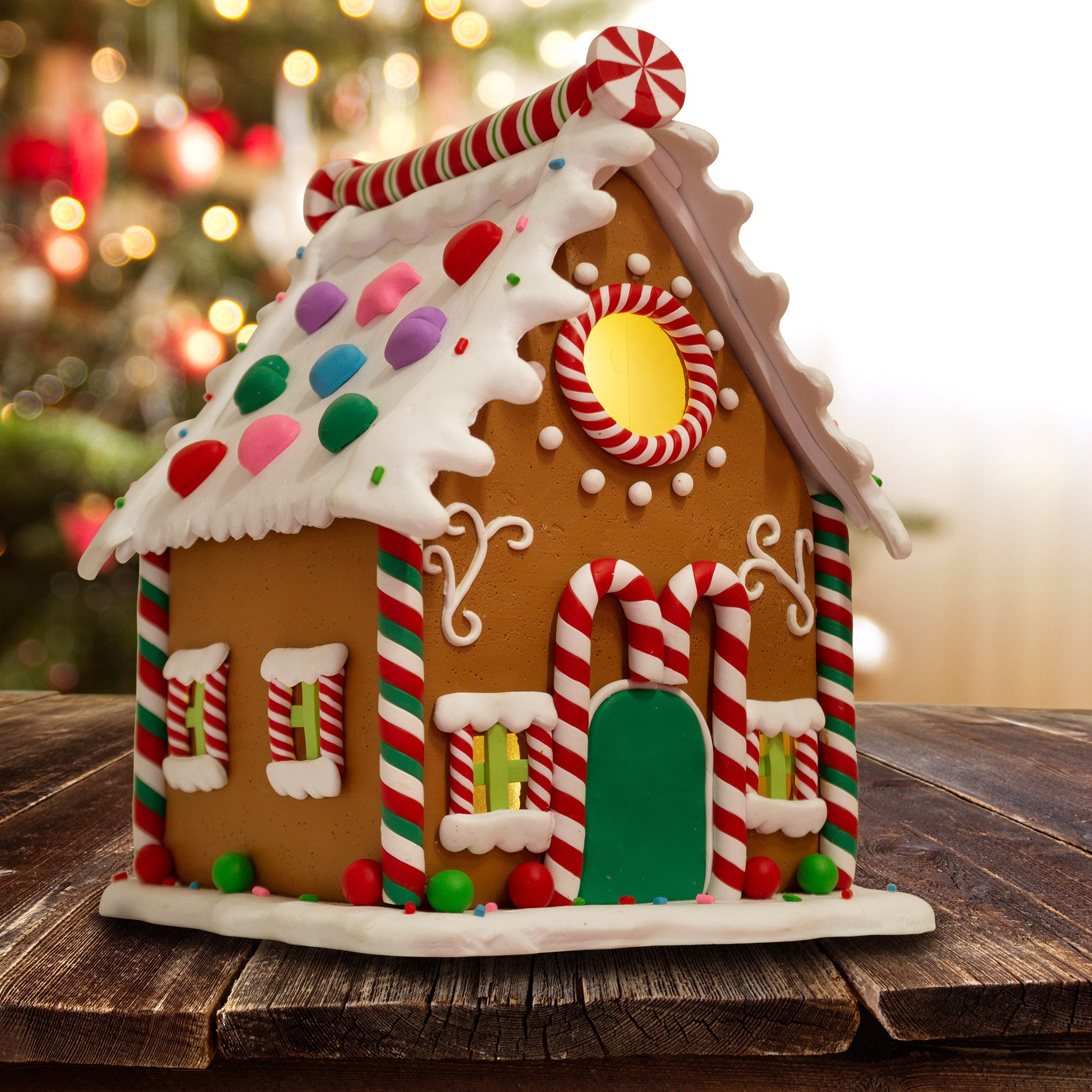 Christmas Paradise Weihnachtshaus Lebkuchenhaus mit LED 17 cm, Weihnachtsde günstig online kaufen