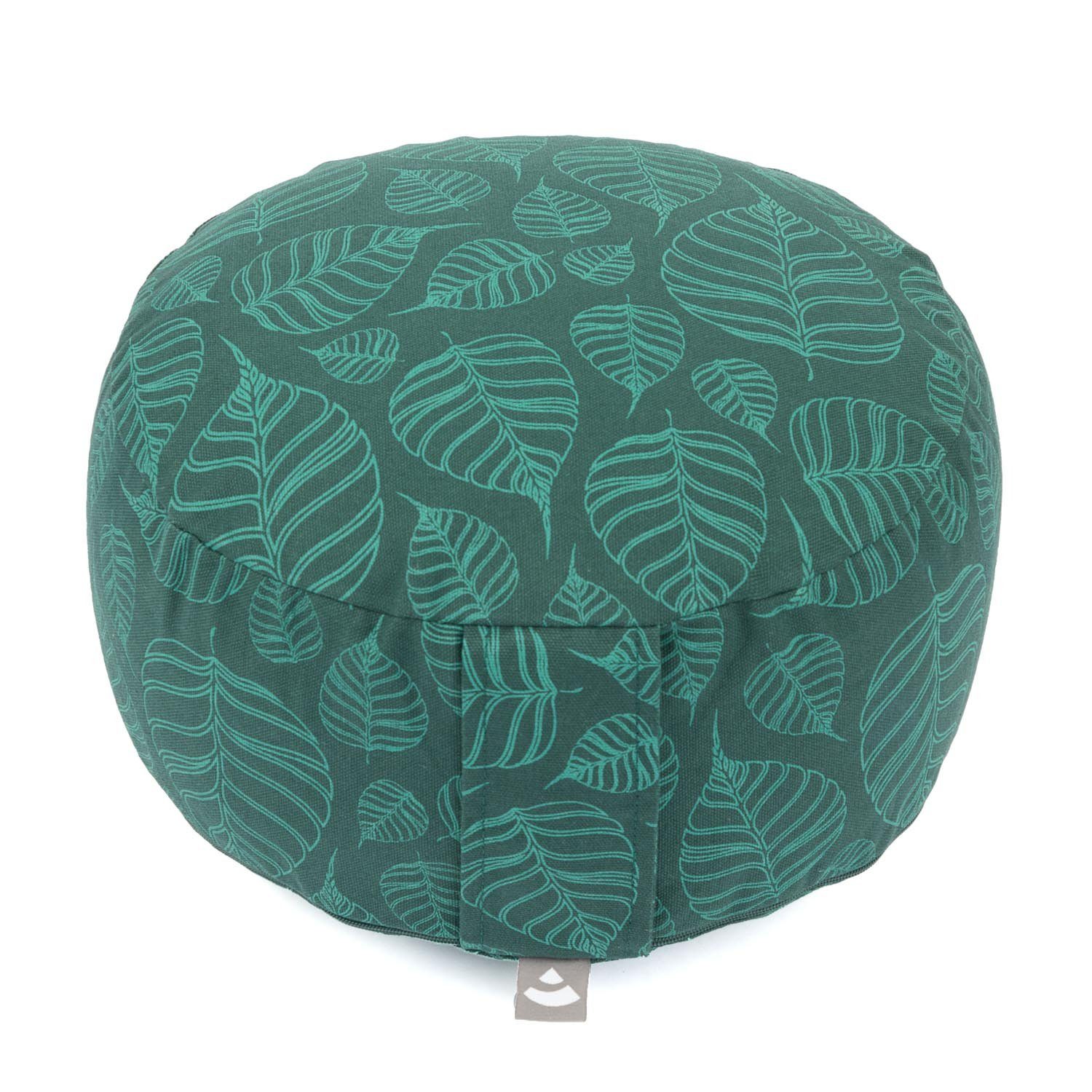 bodhi Meditationskissen Meditationskissen RONDO, 32 x 20 cm Bodhi Leaves, deep green, Dinkel
