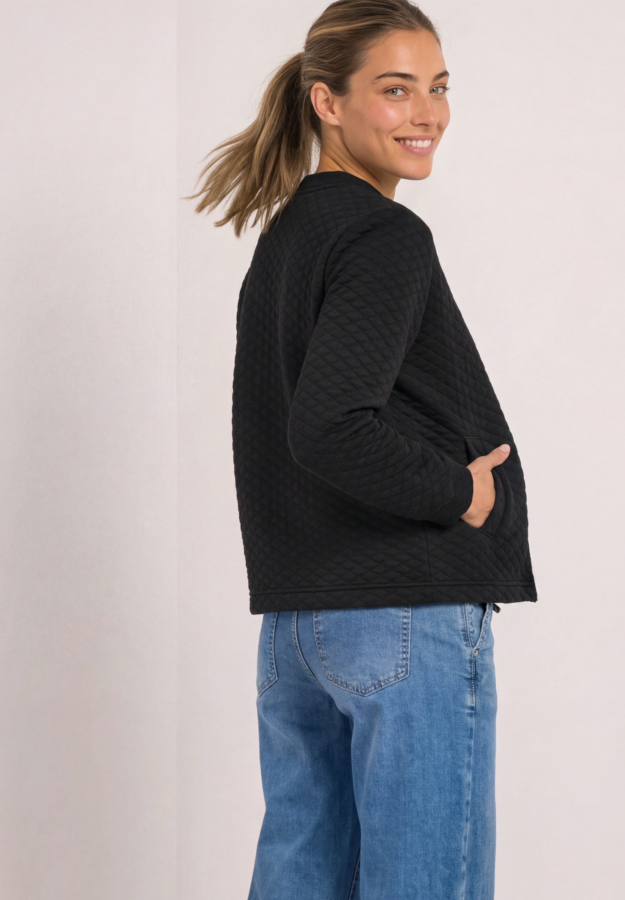 STREET ONE Cardigan mit Rundhalsausschnitt