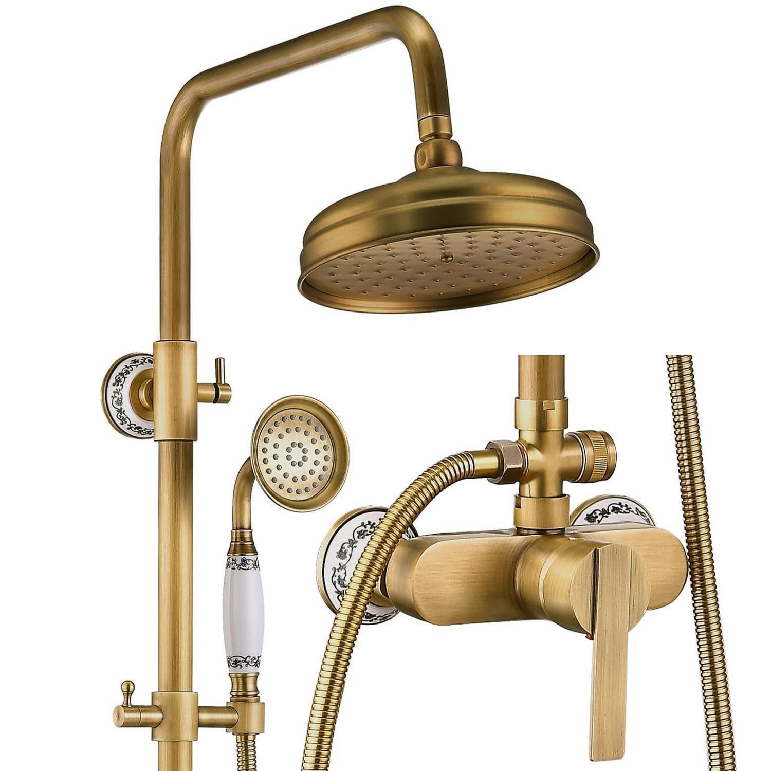 LuxusKollektion Duscharmatur Duschsystem Messing Regendusche (1-St)