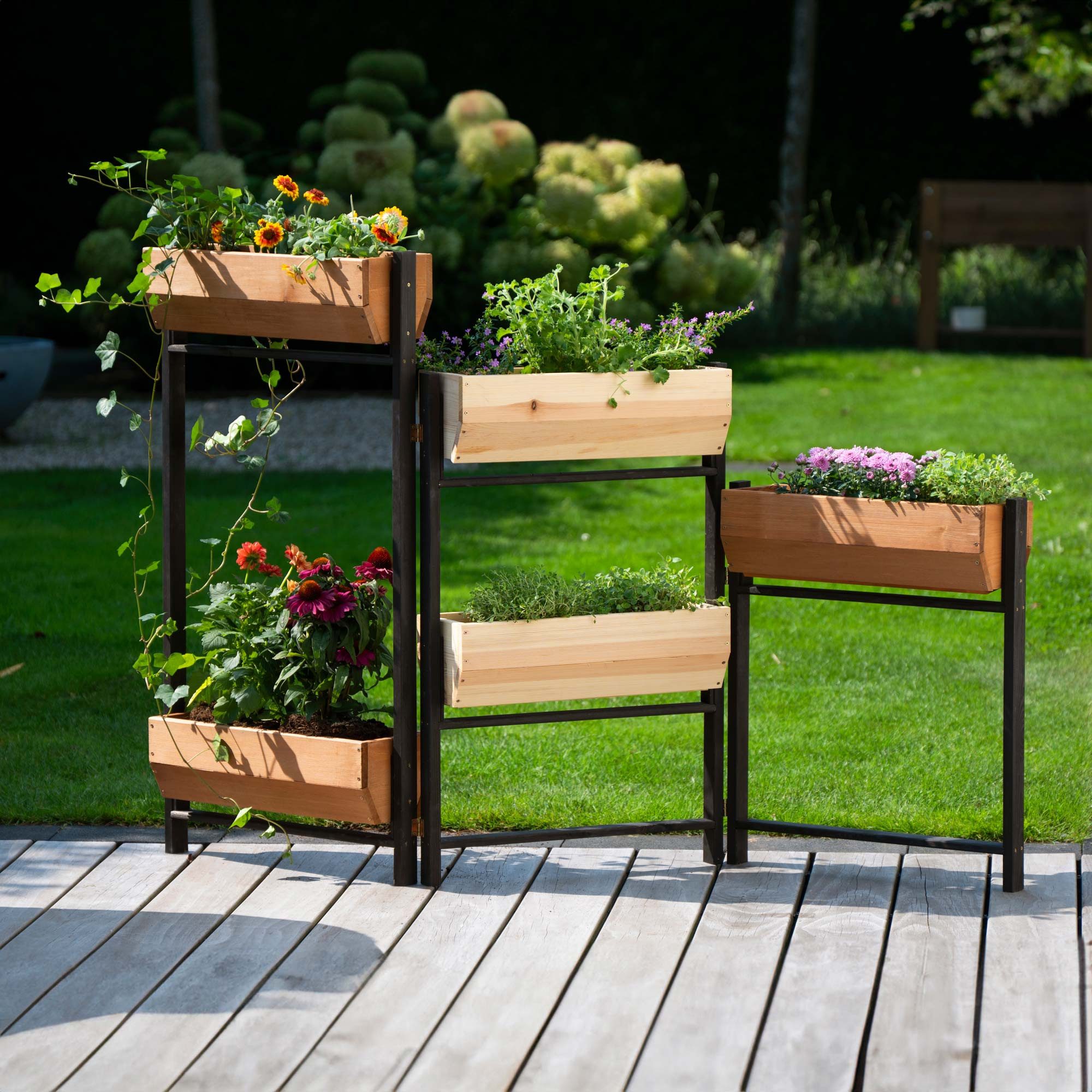 dobar Hochbeet Vertikalbeet "Flexi" 5-stufig, ca. 165 x 18 x 105 cm (L x B x H) groß, ca. 13,5 kg