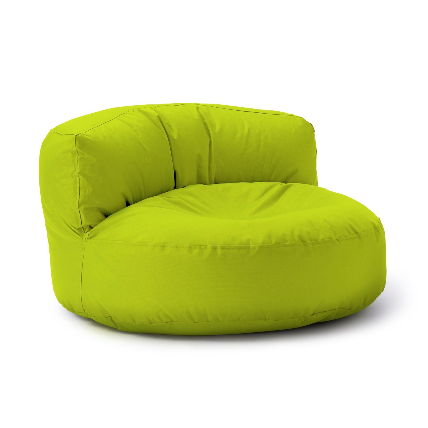 Lumaland Sitzsack Round Sofa Sitzkissen Bean Bag Couch Lounge, inkl. Rückenlehne In-& Outdoor 90x90x50cm