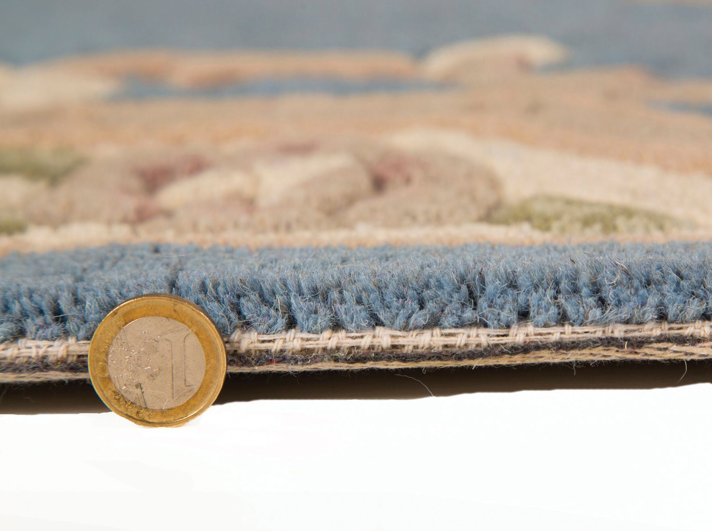 FLAIR RUGS Wollteppich Aubusson, rechteckig, Höhe: 10 mm, Wolle, Teppich, Wohnzimmer, Schlafzimmer, Esszimmer