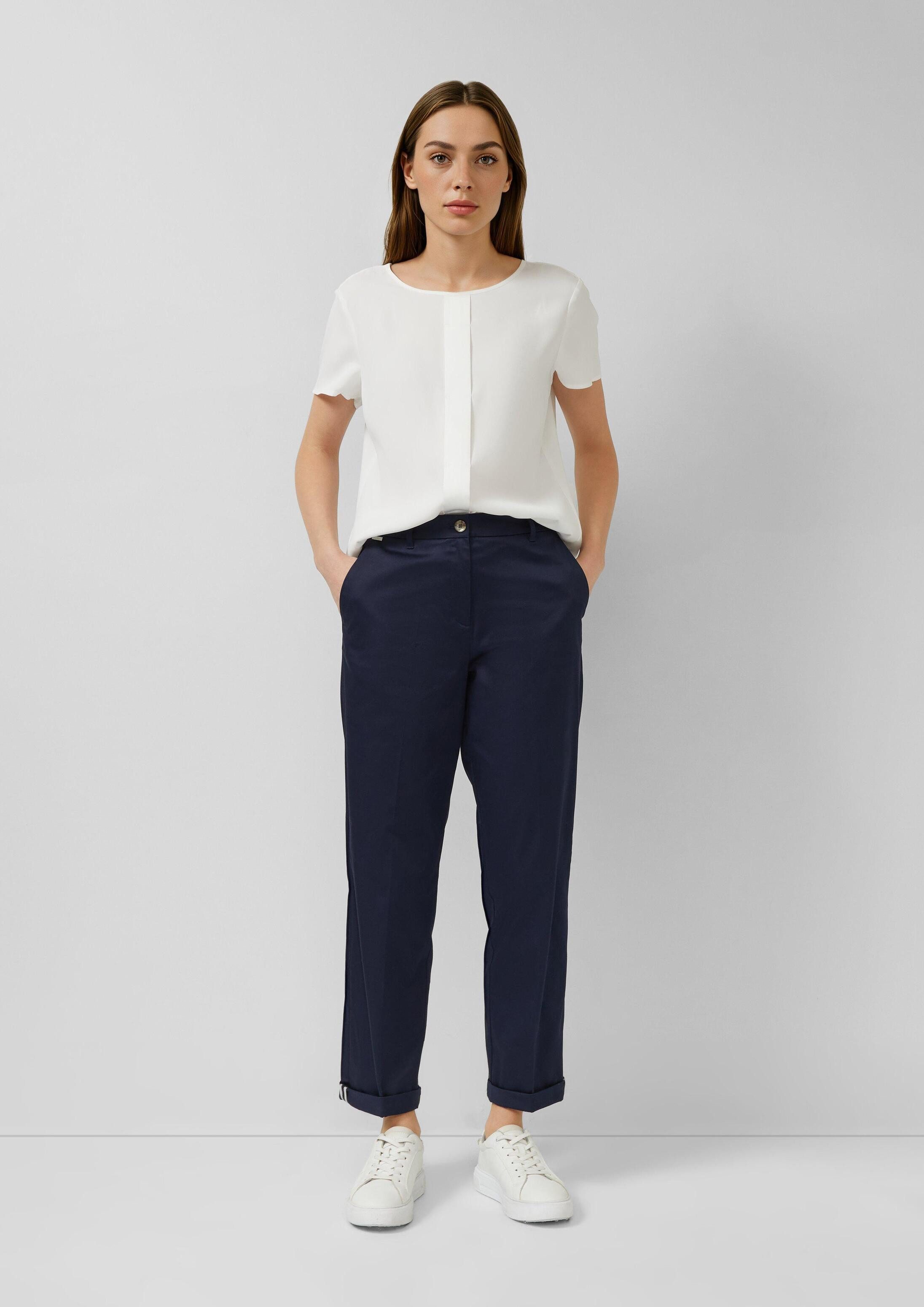s.Oliver 7/8-Hose Hose Chino aus Baumsatin mit Turn-up
