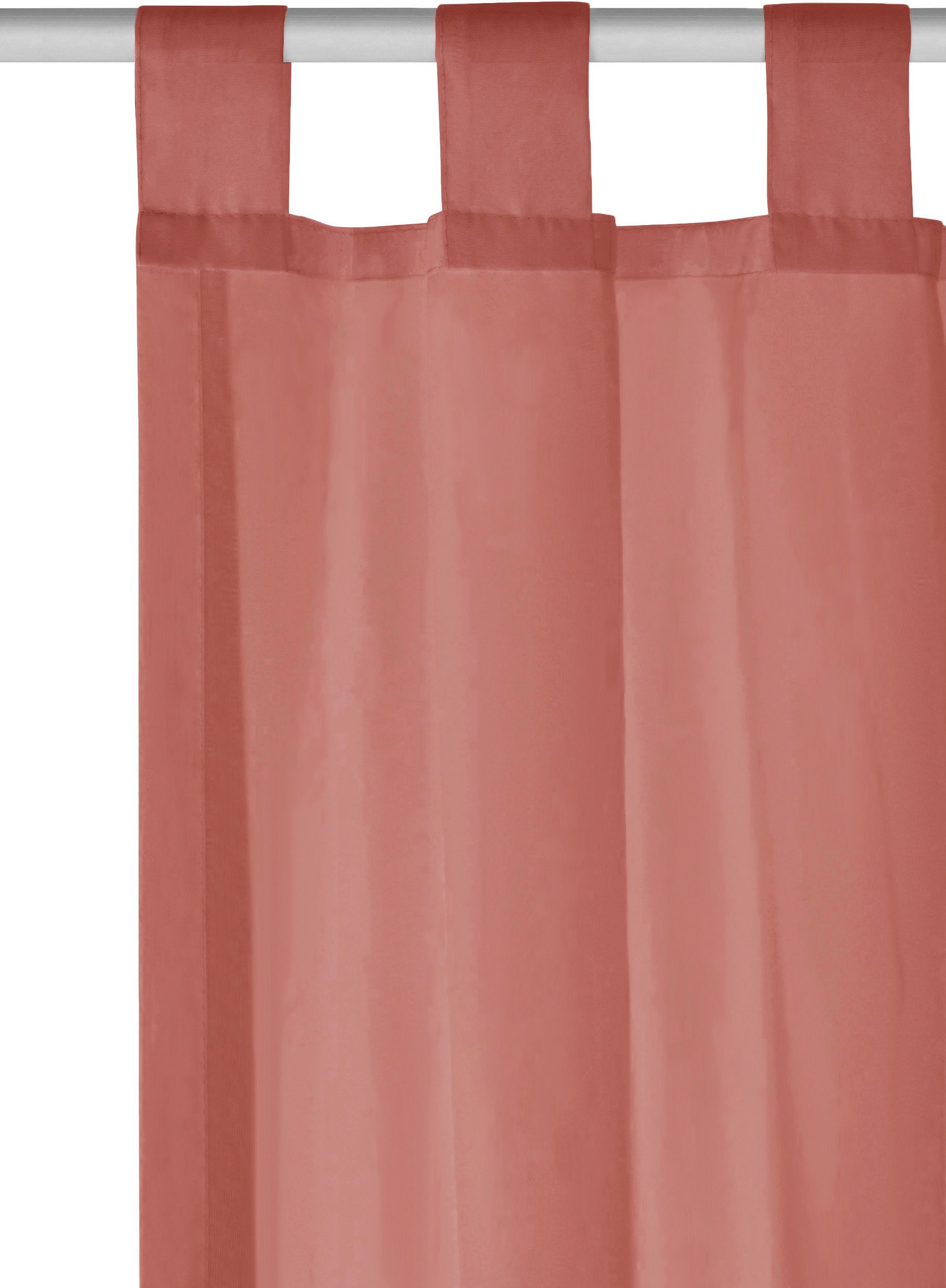 OTTO home Gardine XANA (1 St), Schlaufen, transparent, Voile, Bestseller, einfarbig, 1 bzw. 2 Schals, pflegeleicht, preiswert!