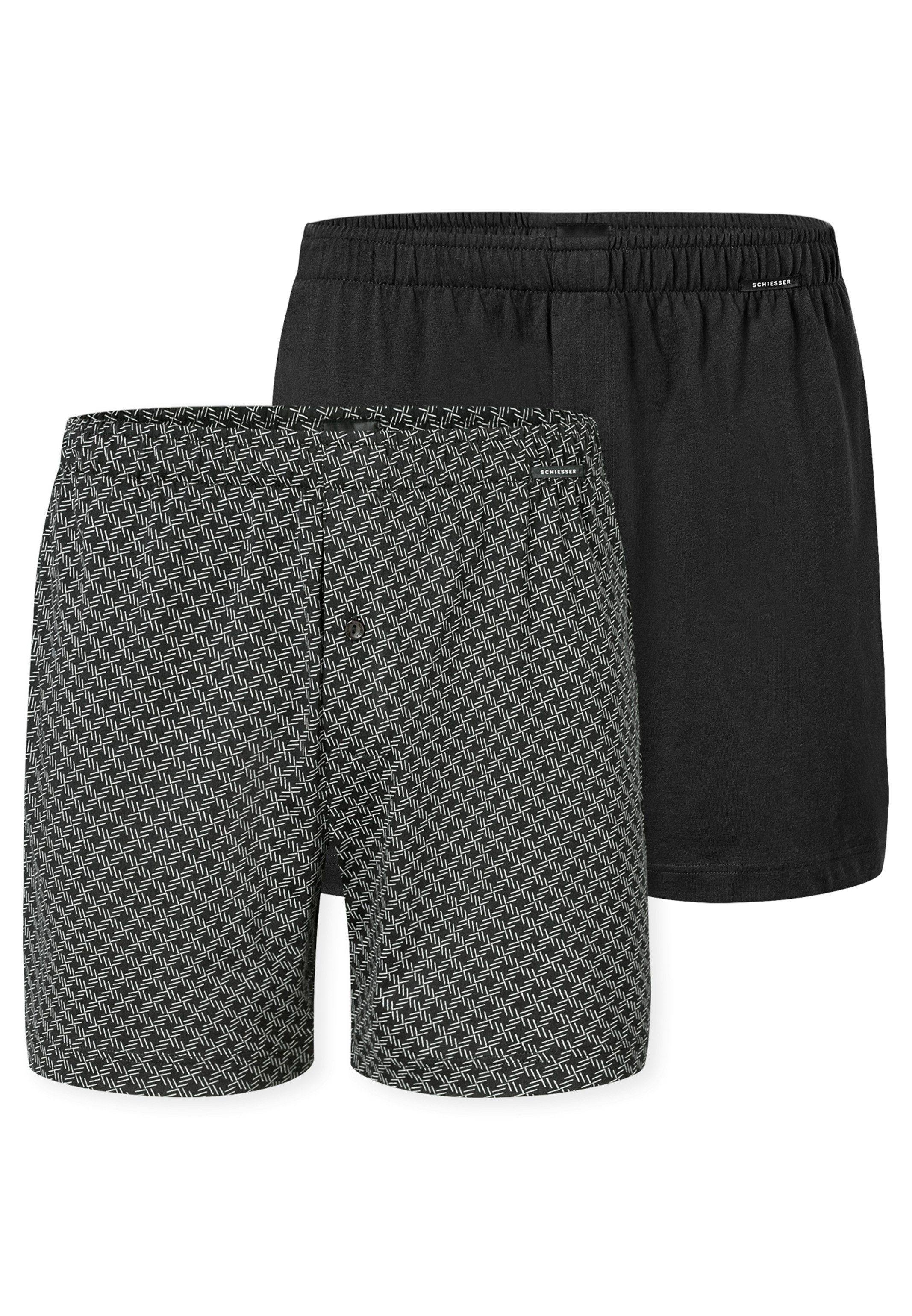 Schiesser Boxershorts 2er Pack Singel-Jersey (Spar-Set, 2-St) Boxershorts - günstig online kaufen