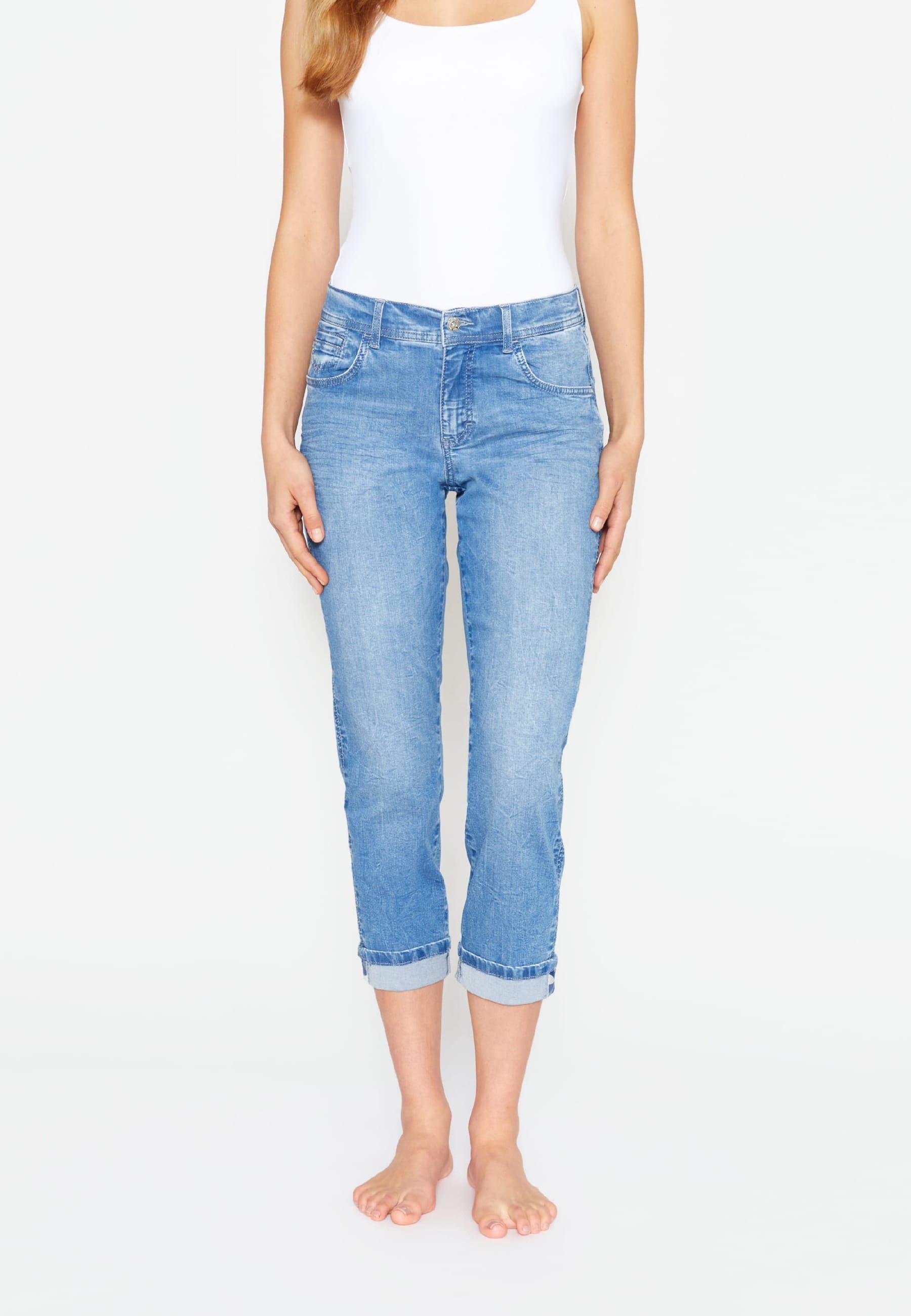 TU mit Crop hellblau 7/8-Jeans ANGELS Galon Jeans Ribbon Darleen