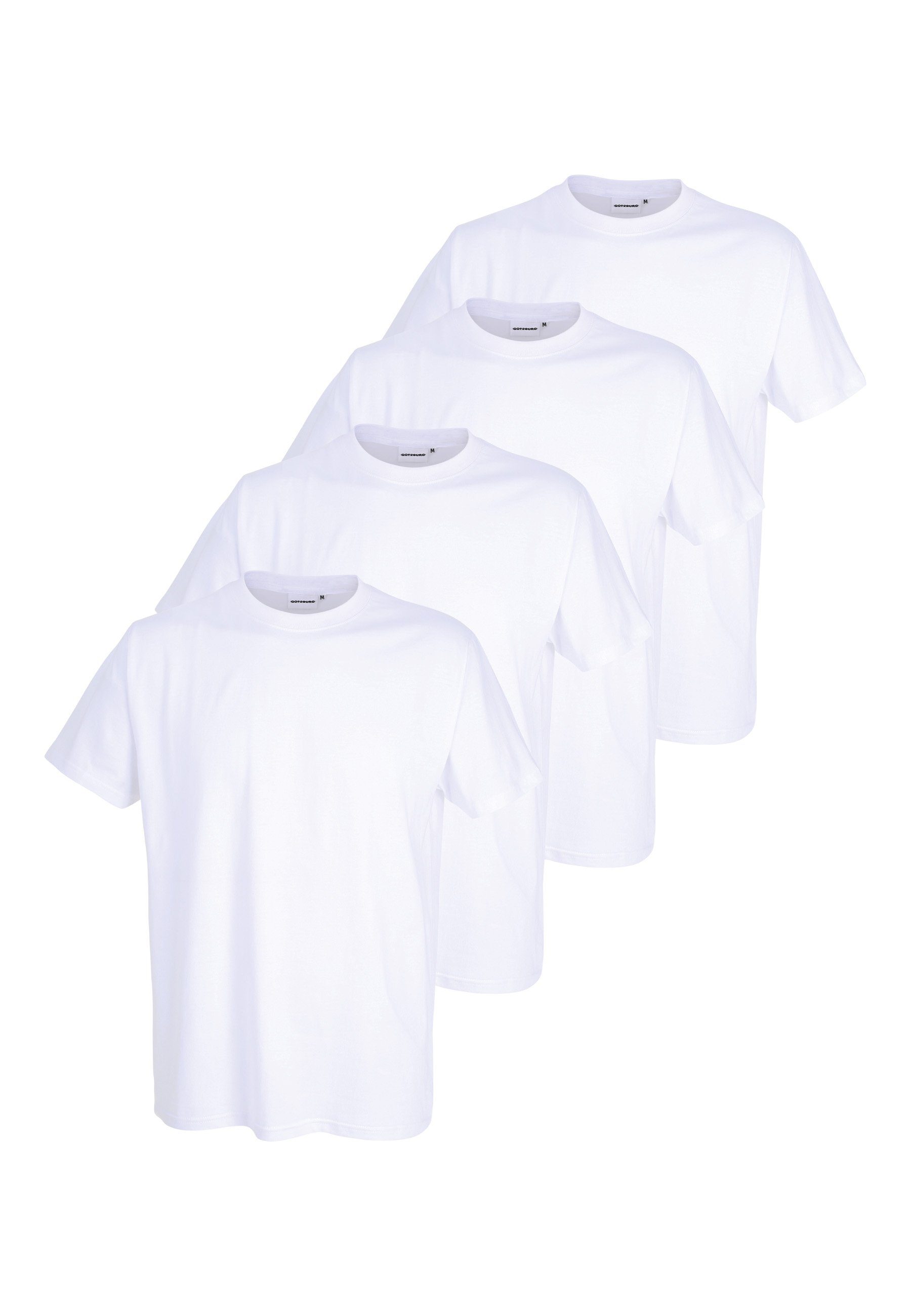 GÖTZBURG Unterziehshirt GÖTZBURG Herren Unterhemd weiß uni 4er Pack (4-St) günstig online kaufen