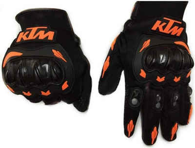 UE Stock Motorradhandschuhe Unisex Motorrad Handschuhe MTB Scooter Full Finger Gr. XXL Orange Schutz und Komfort