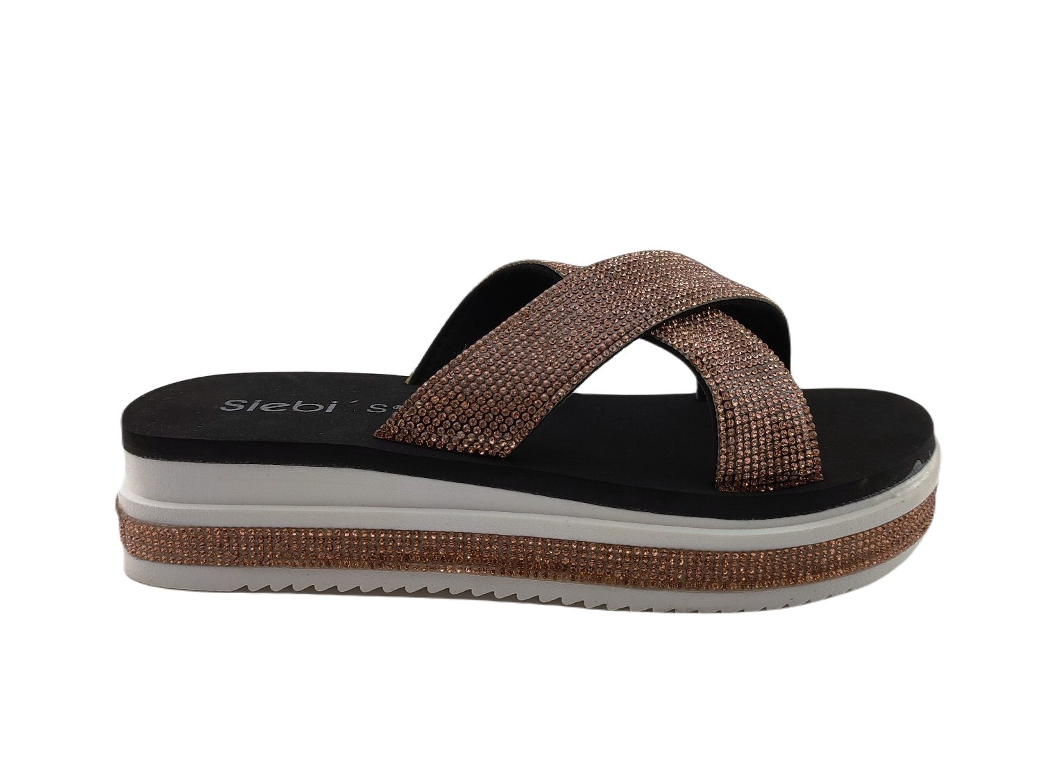 Siebi`s Siebi's Nizza Modische Strandschuhe Badeschuhe Pantoletten mit Plateau Badeschuh