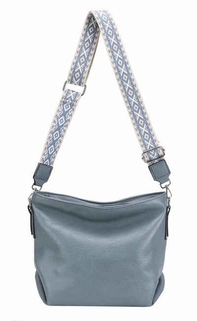 ITALYSHOP24 Schultertasche Damen Tasche Shopper Crossbody Gürteltasche, Handtasche, Umhängetasche, Hobo Bag