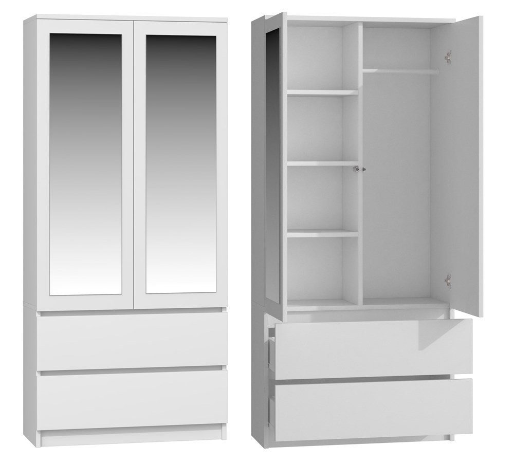 ibonto Kleiderschrank Wäscheschrank Bekleidungsschrank mit 2 günstig online kaufen