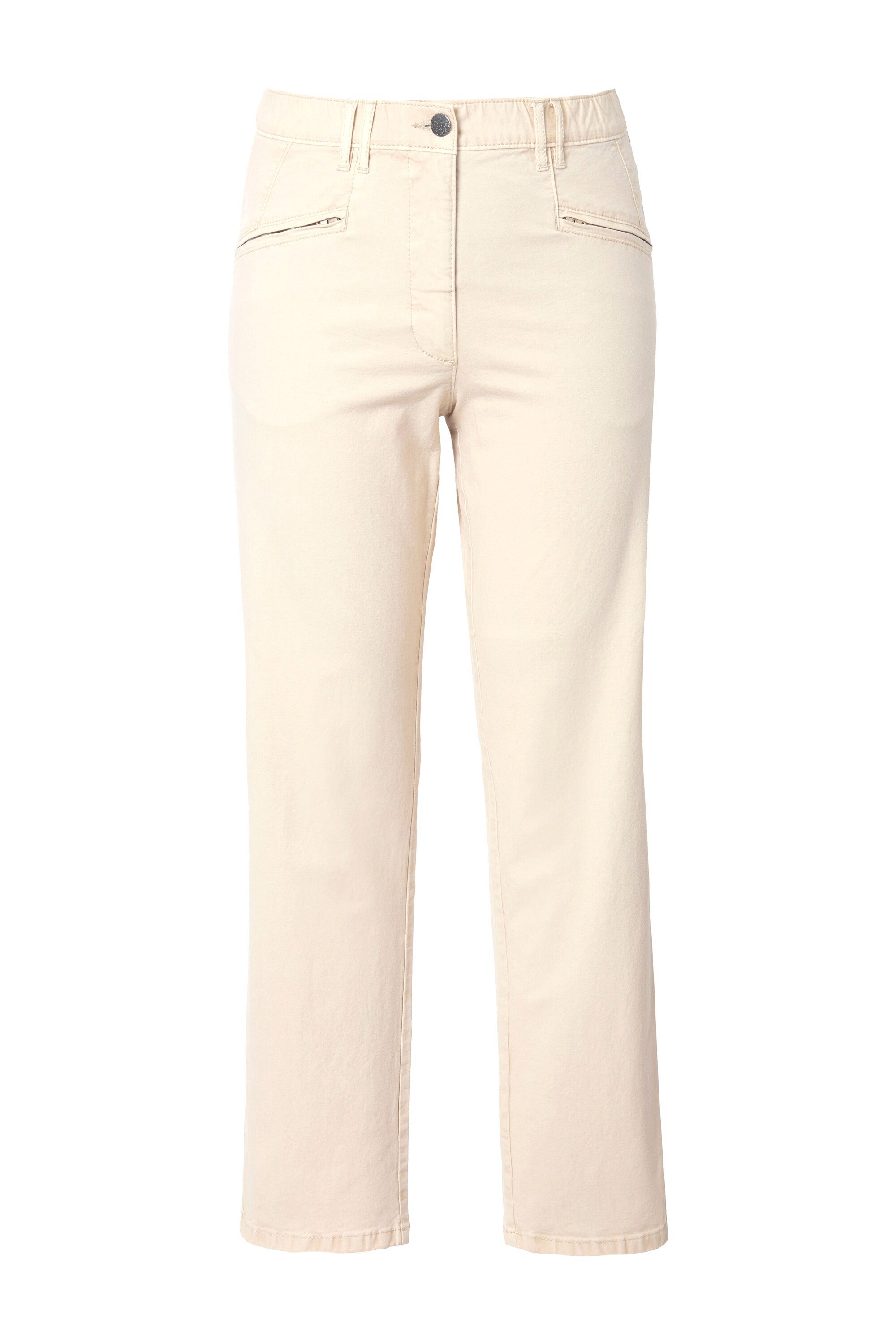 Ulla Popken Funktionshose Hose Mony konisches Bein Zipptaschen Stretch günstig online kaufen