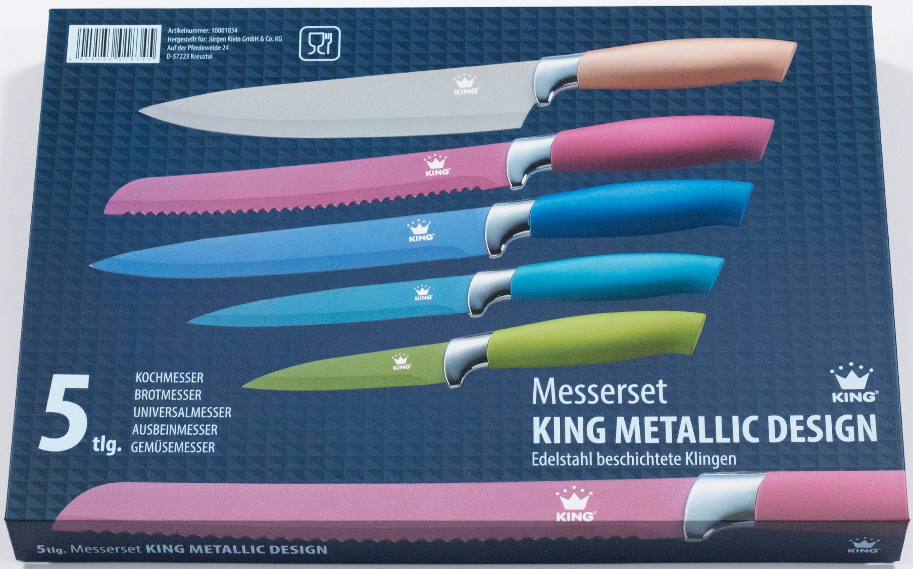 5-tlg), Metallic (Set, 3tlg. AROMI Messer-Set inklusive Schüssel-Set KING