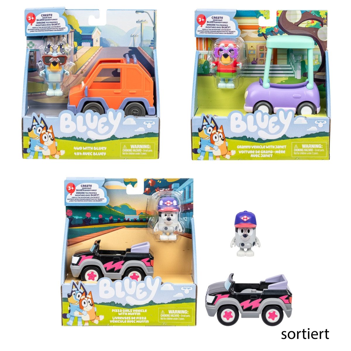 Moose Toys Puppen Fahrzeug Fahrzeug-und Spielfiguren-Set Bluey