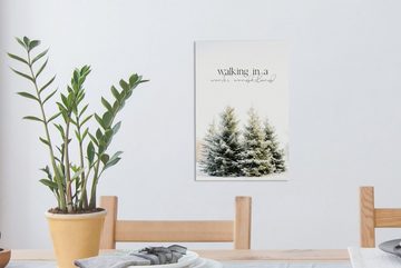 OneMillionCanvasses® Leinwandbild Weihnachtsbaum - Schnee - Winter, (1 St), Leinwandbild fertig bespannt inkl. Zackenaufhänger, Gemälde, 20x30 cm