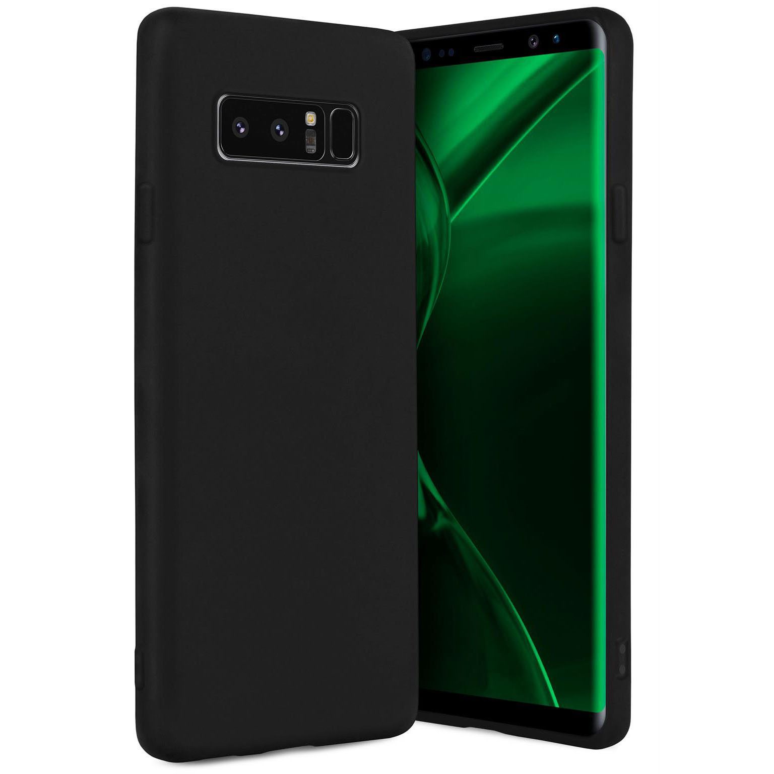 ONEFLOW Handyhülle für Samsung Galaxy Note 8 Hülle Dünn SlimShield Pro Schwarz 6,3 Zoll, Backcover TPU Case Handyhülle minimalistisch Schutzhülle Erhöhter Rand