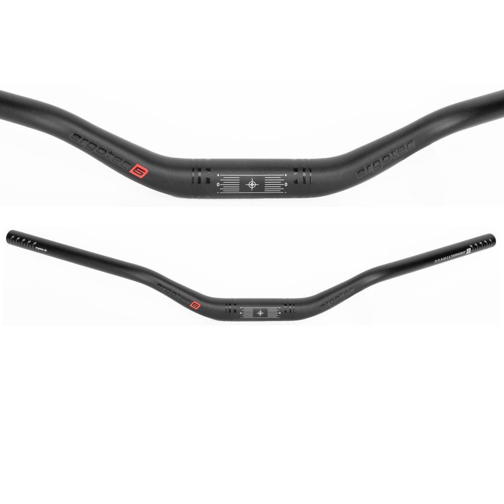 Ergotec Fahrradlenker Ergotec Lenker Riser Bar Comfort Ø 31.8 mm 720 mm Höhe 50 mm 25° schwa