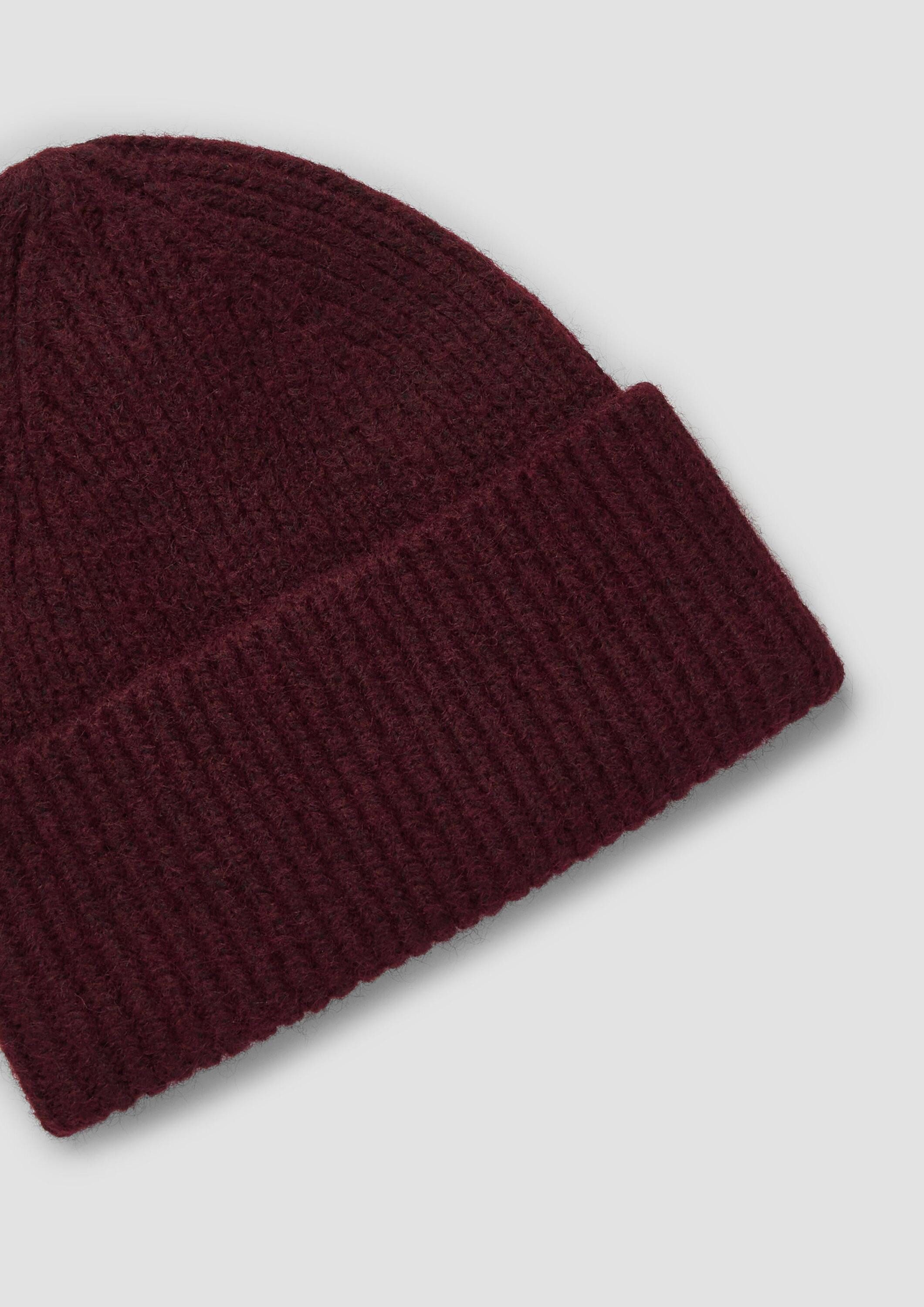 s.Oliver Strickmütze Mütze Strickmütze aus Wollmix