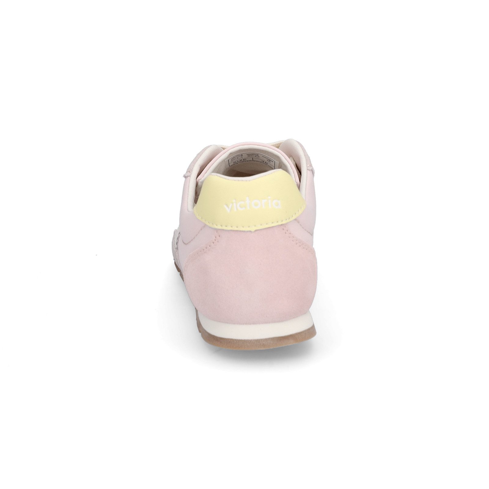 Victoria Aster Damen Sneaker Fersenpatch aus Glattleder in Kontrastfarbe