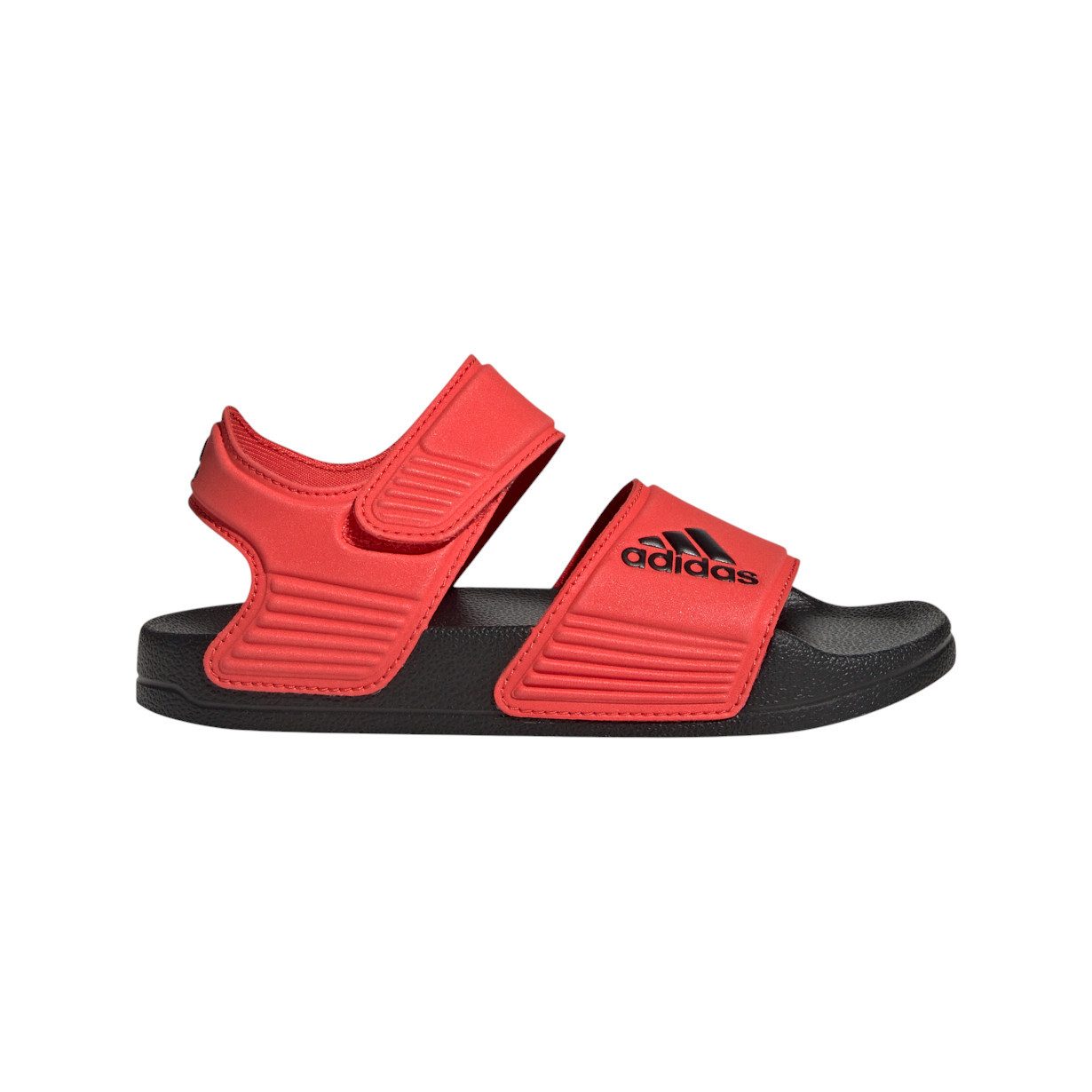 adidas Performance Sandale Adilette (Klettverschluss) rot/schwarz Kinder Badeschuh