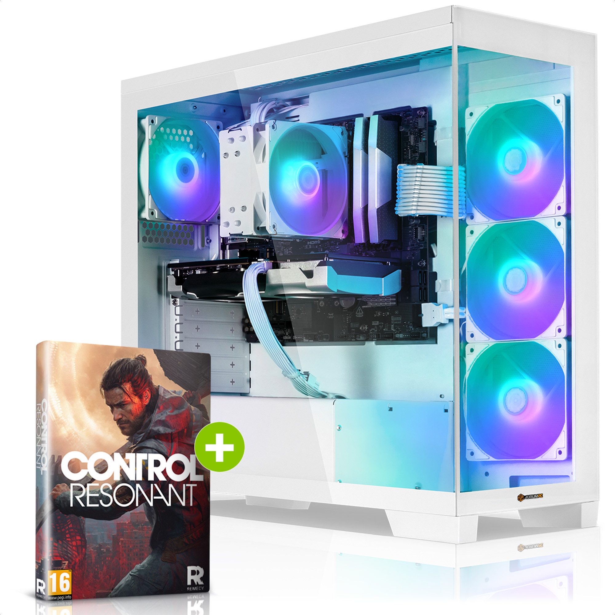 AurumPC R7 7800X3D mit RTX5070 12GB und 32GB DDR5 RAM White Edition Gaming-PC (AMD Ryzen 7 7800X3D, GeForce RTX 5070, 32 GB RAM, 1000 GB SSD, Luftkühlung, Windows 11, WLAN)