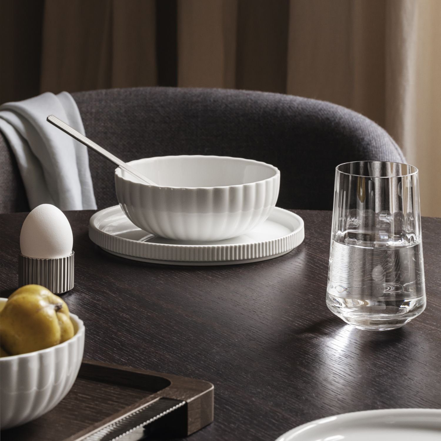 Georg Jensen Glas Bernadotte Hohes Becherglas, 6-tlg., Kristallglas