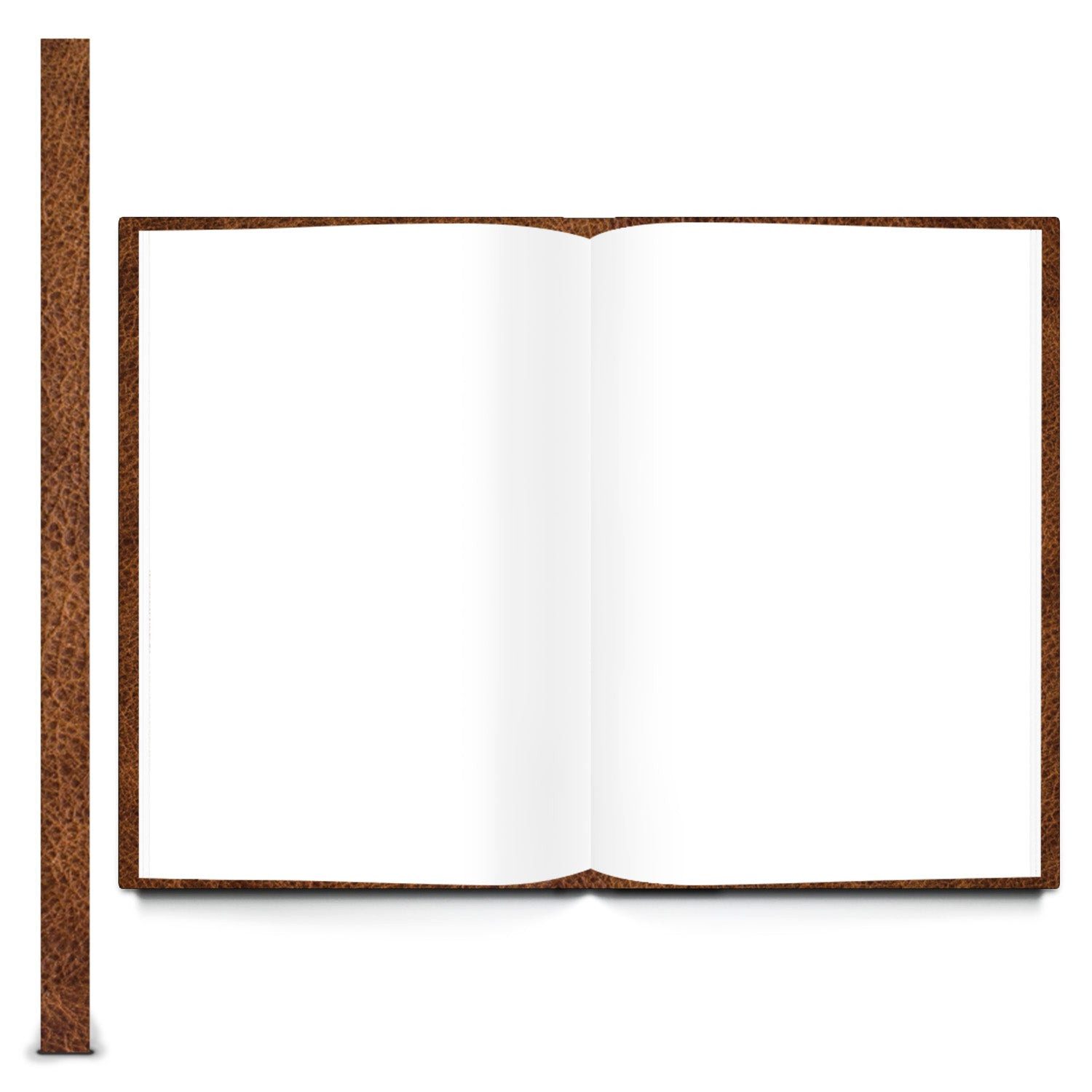 Logbuch-Verlag Dekofigur Notizbuch A5 blanko Hardcover in Leder-Optik, 164 Seiten Naturpapier