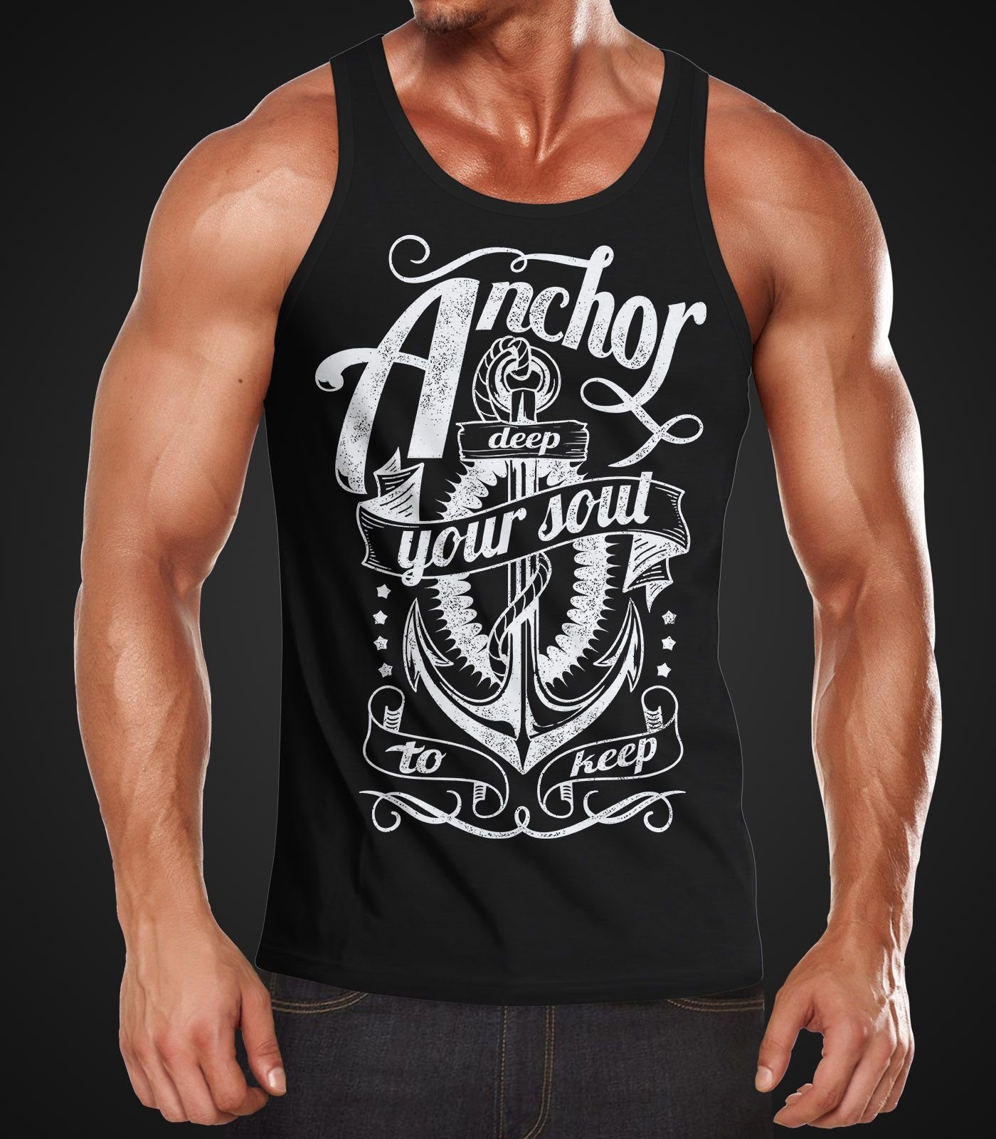 Neverless Tanktop Anker Herren Tank-Top Shirt günstig online kaufen