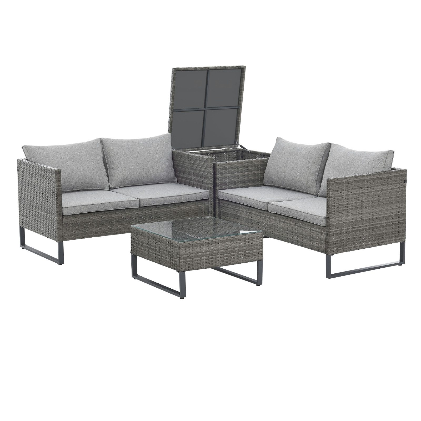 SVITA Gartenlounge-Set KANSAS, (Lounge-Set), Inklusive Kissenbox, günstig online kaufen