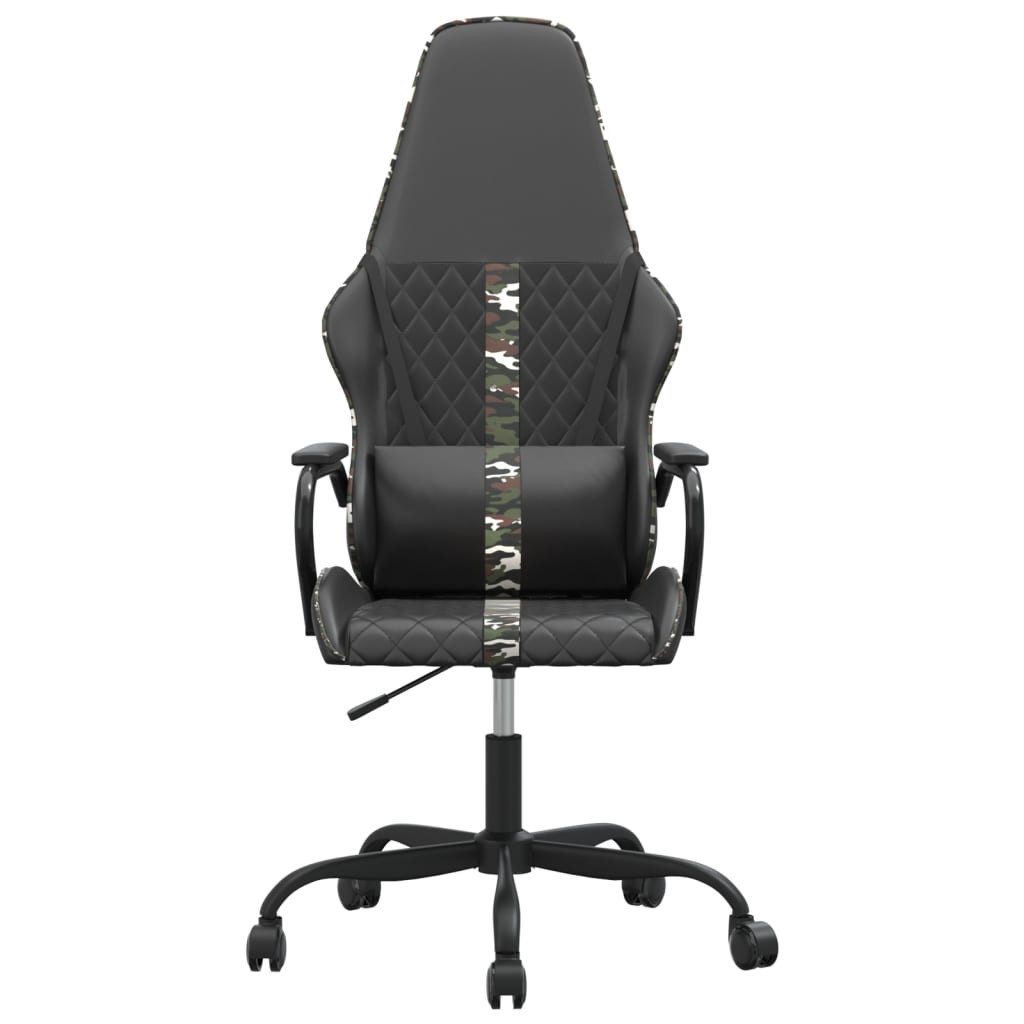vidaXL Gaming-Stuhl Gaming-Stuhl Schwarz und Tarnfarben Kunstleder (1 St)