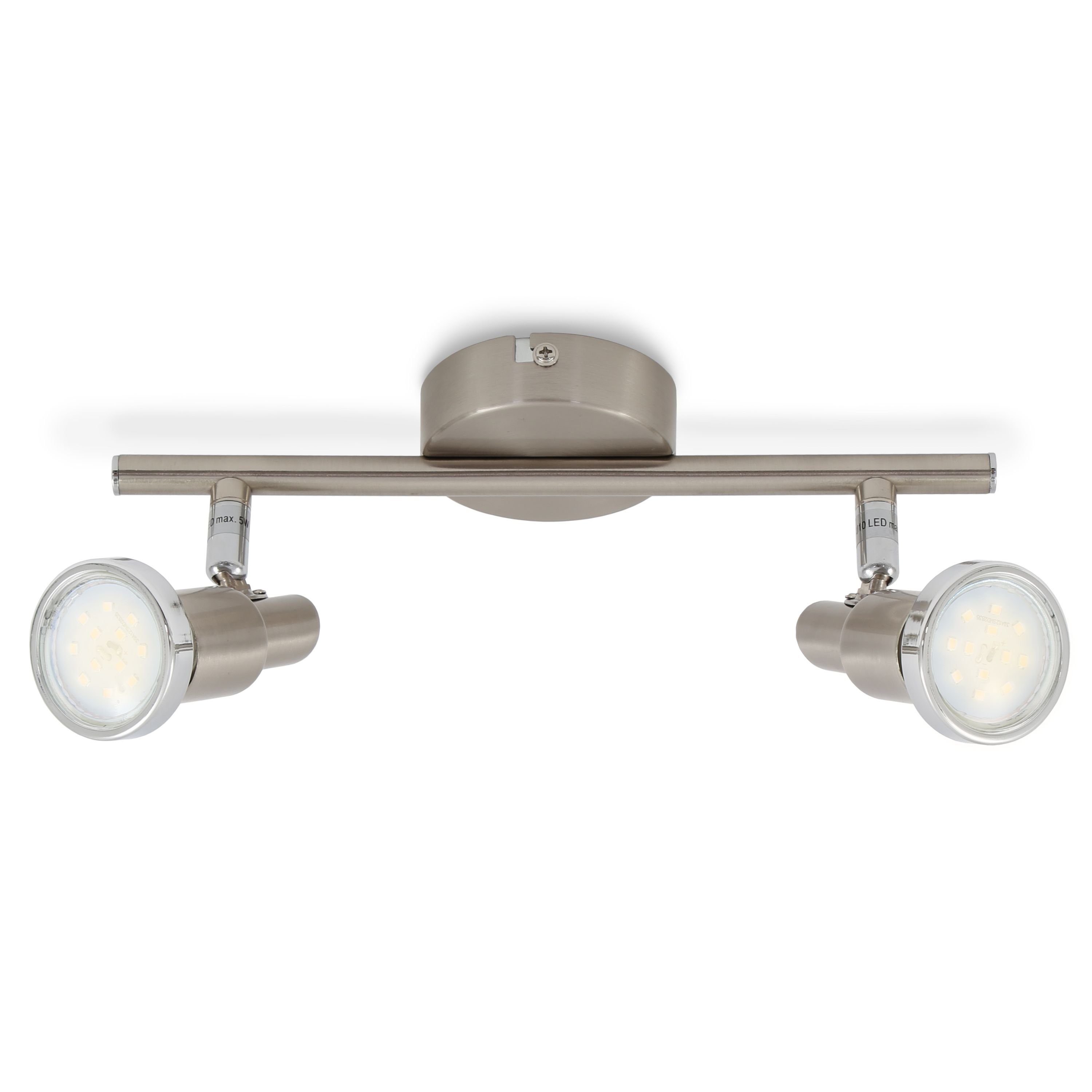 Briloner Leuchten LED Deckenleuchte »2991-022B«, schwenkbar, LED  wechselbar, Warmweiß, Deckenlampe dreh- und schwenkbar inkl. GU10 LED